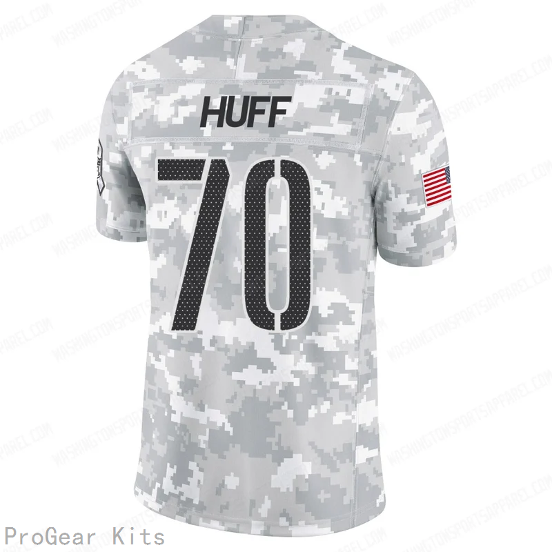 Sam Huff Washington Commanders Jersey No.70 Camo NFL Football Fan Wear Sam Huff