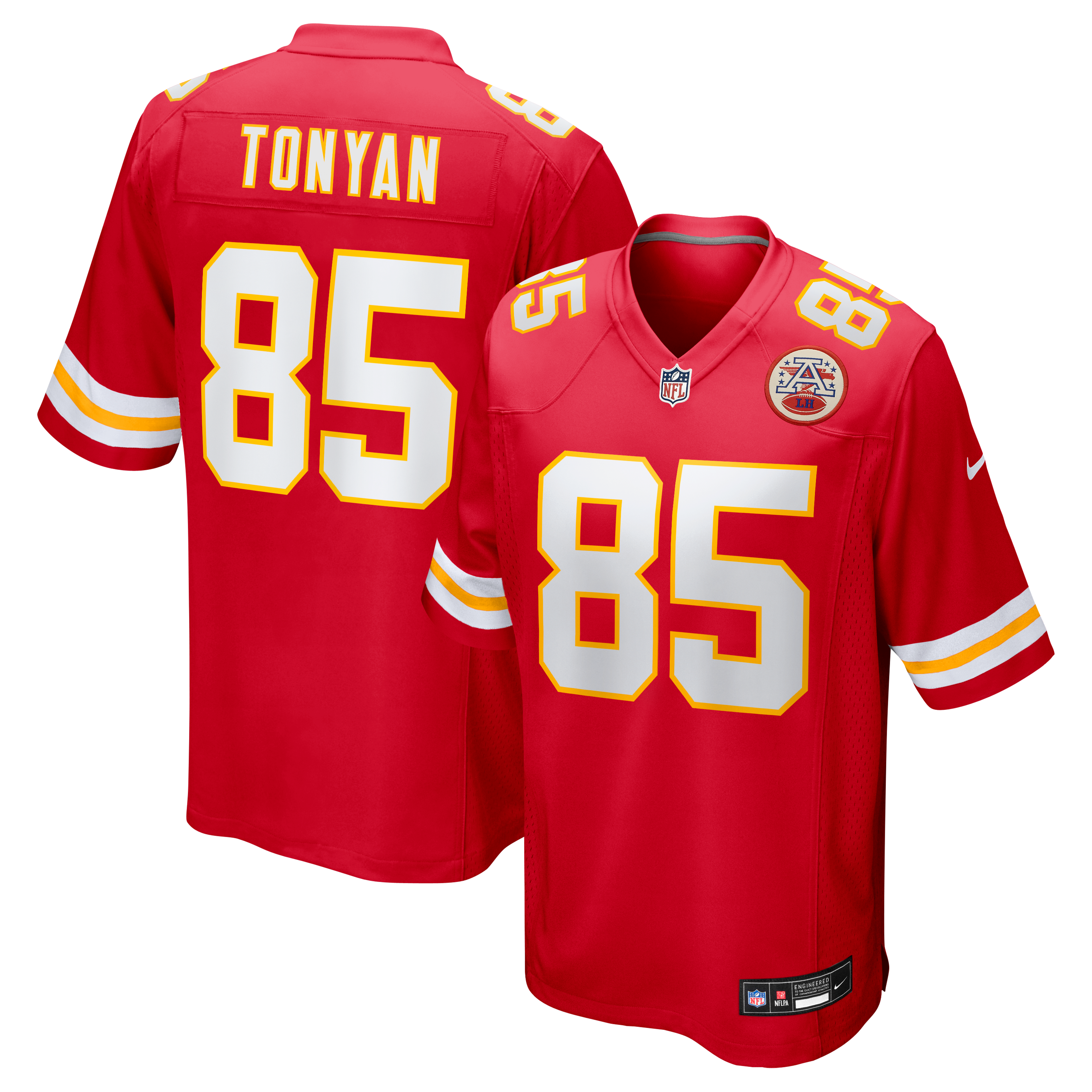 Robert Tonyan Kansas City Chiefs Game Jersey Red NFL Football Fan Wear Robert Tonyan