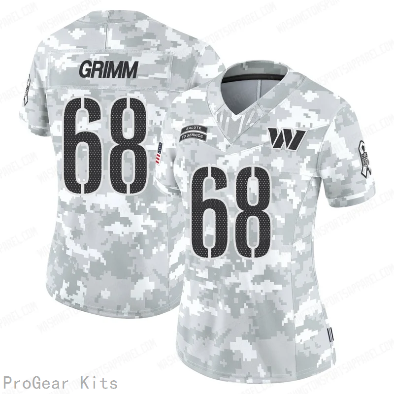 Russ Grimm Washington Commanders Jersey No.68 Camo NFL Football Fan Wear Russ Grimm