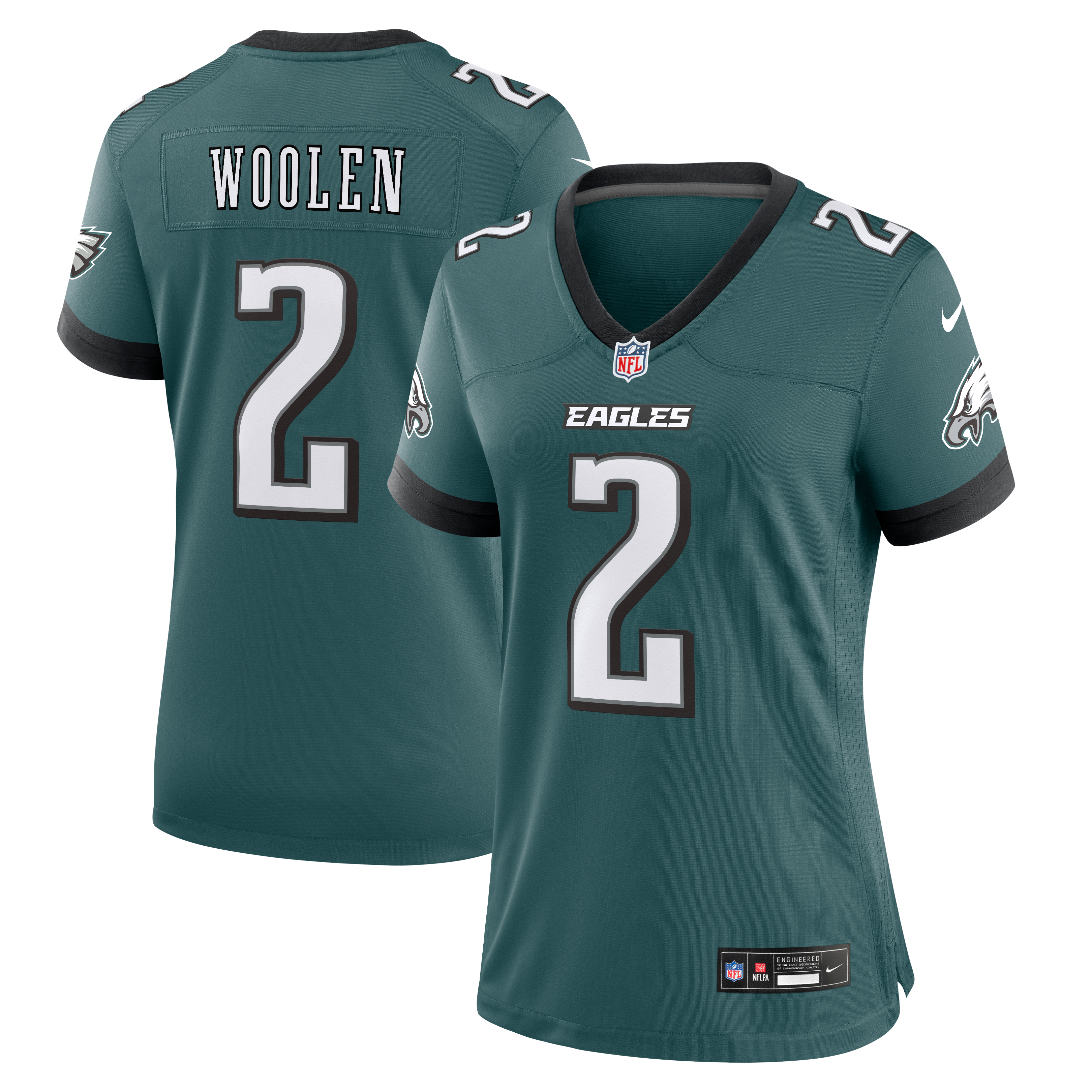 Tariq Woolen Philadelphia Eagles Game Jersey Midnight NFL Football Fan Wear