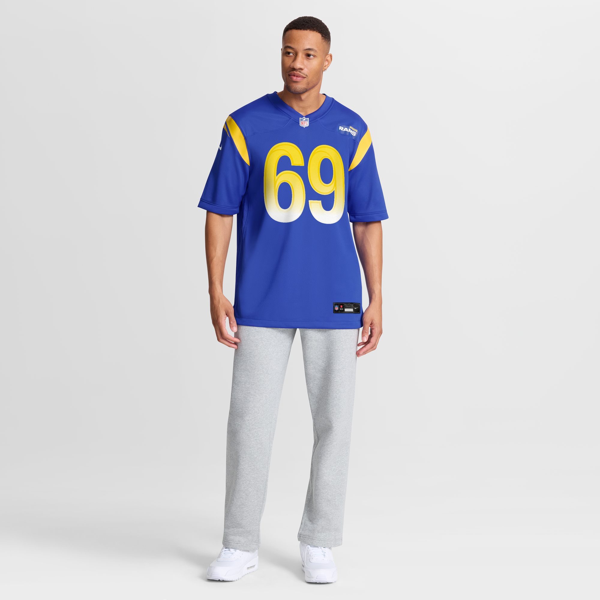Kevin Dotson Los Angeles Rams Game Jersey Royal NFL Football Fan Wear