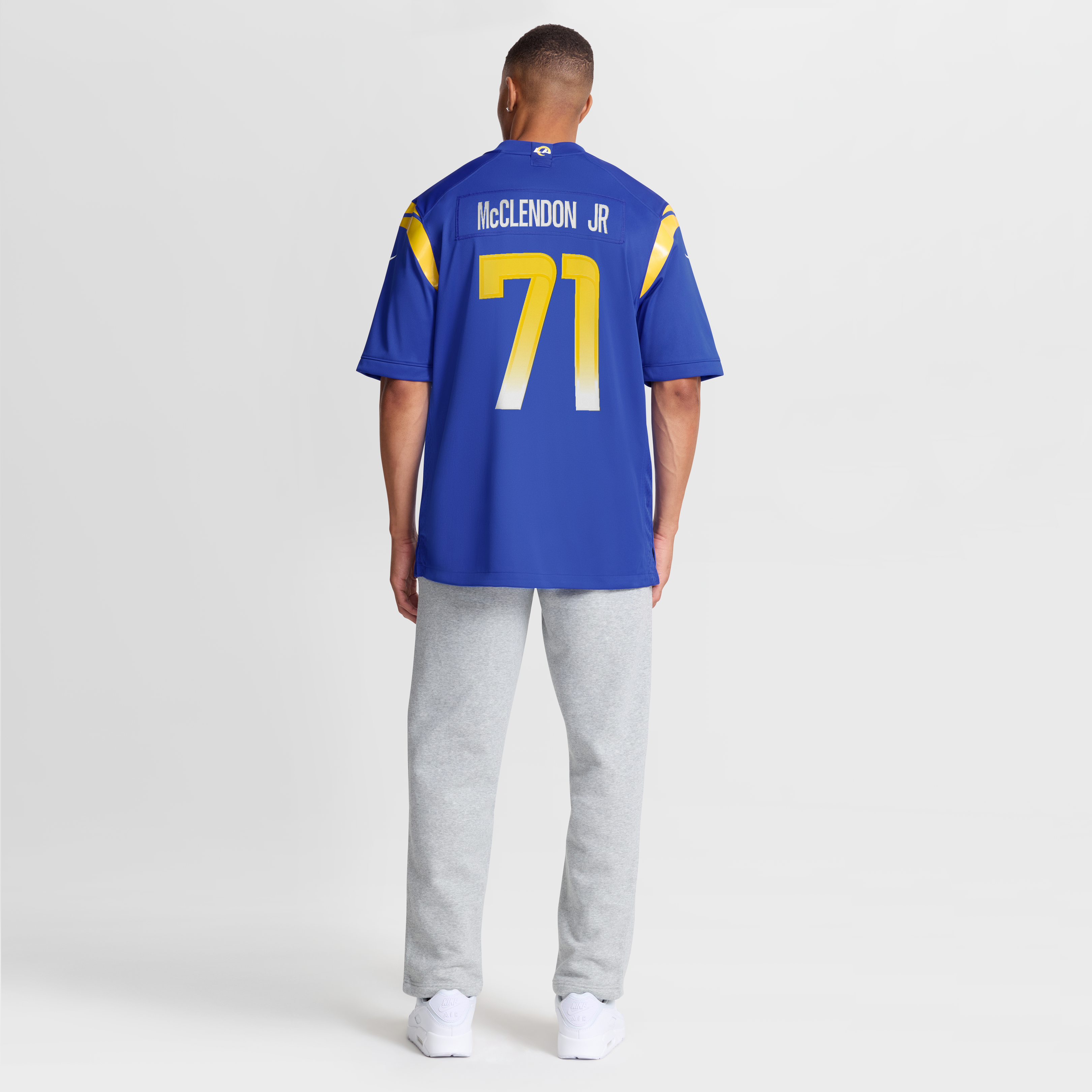 Warren McClendon Jr Los Angeles Rams Game Jersey Royal NFL Football Fan Wear Warren McClendon Jr