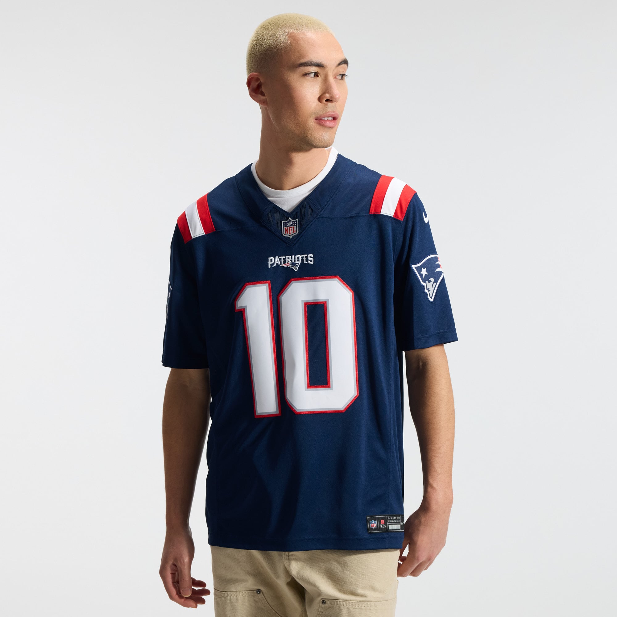 Drake Maye New England Patriots Limited Jersey Navy NFL Football Fan Wear