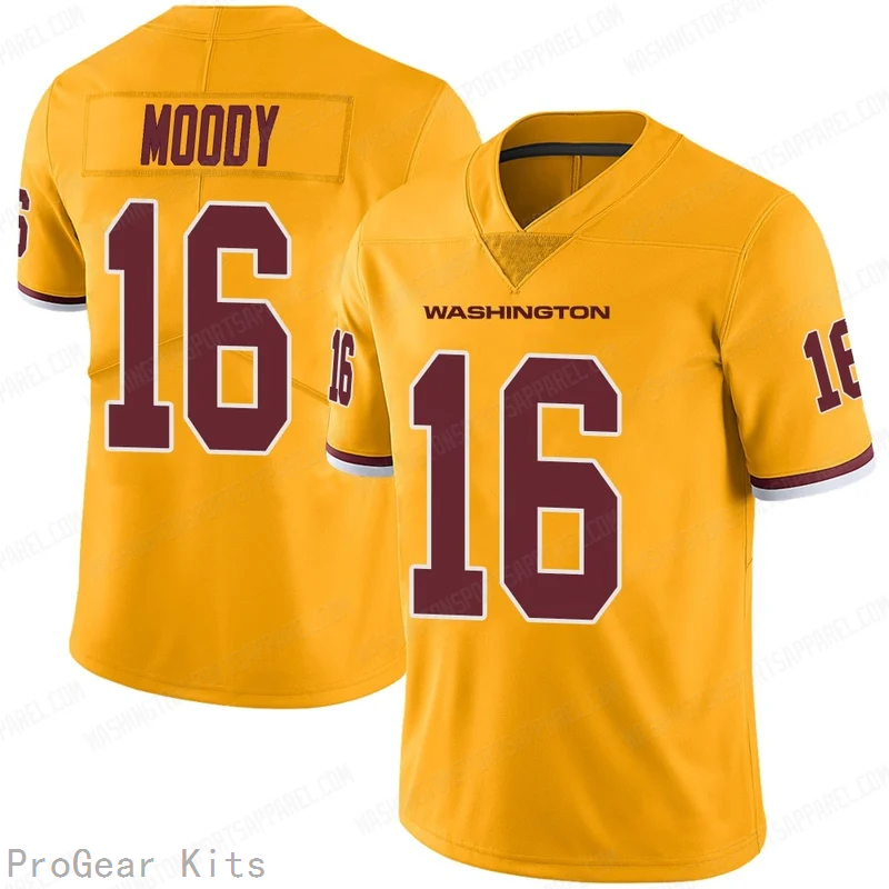 Jake Moody Rush Washington Commanders Jersey No.16 Gold NFL Football Fan Wear