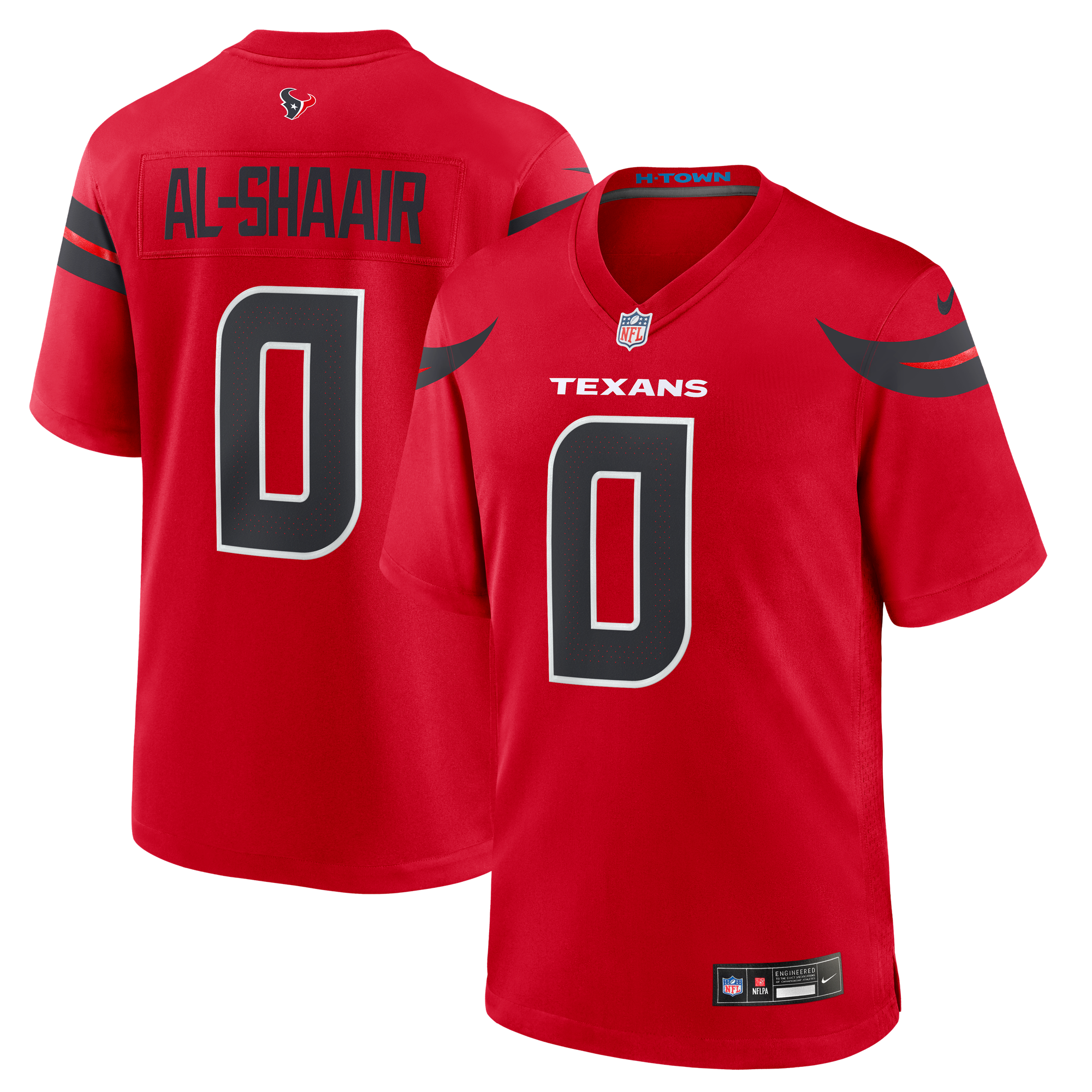 Azeez Al-Shaair Houston Texans Game Jersey Red NFL Football Fan Wear