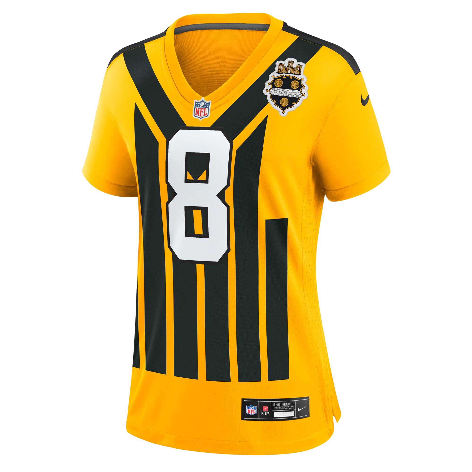 Aaron Rodgers Pittsburgh Steelers Game Jersey Gold NFL Football Fan Wear