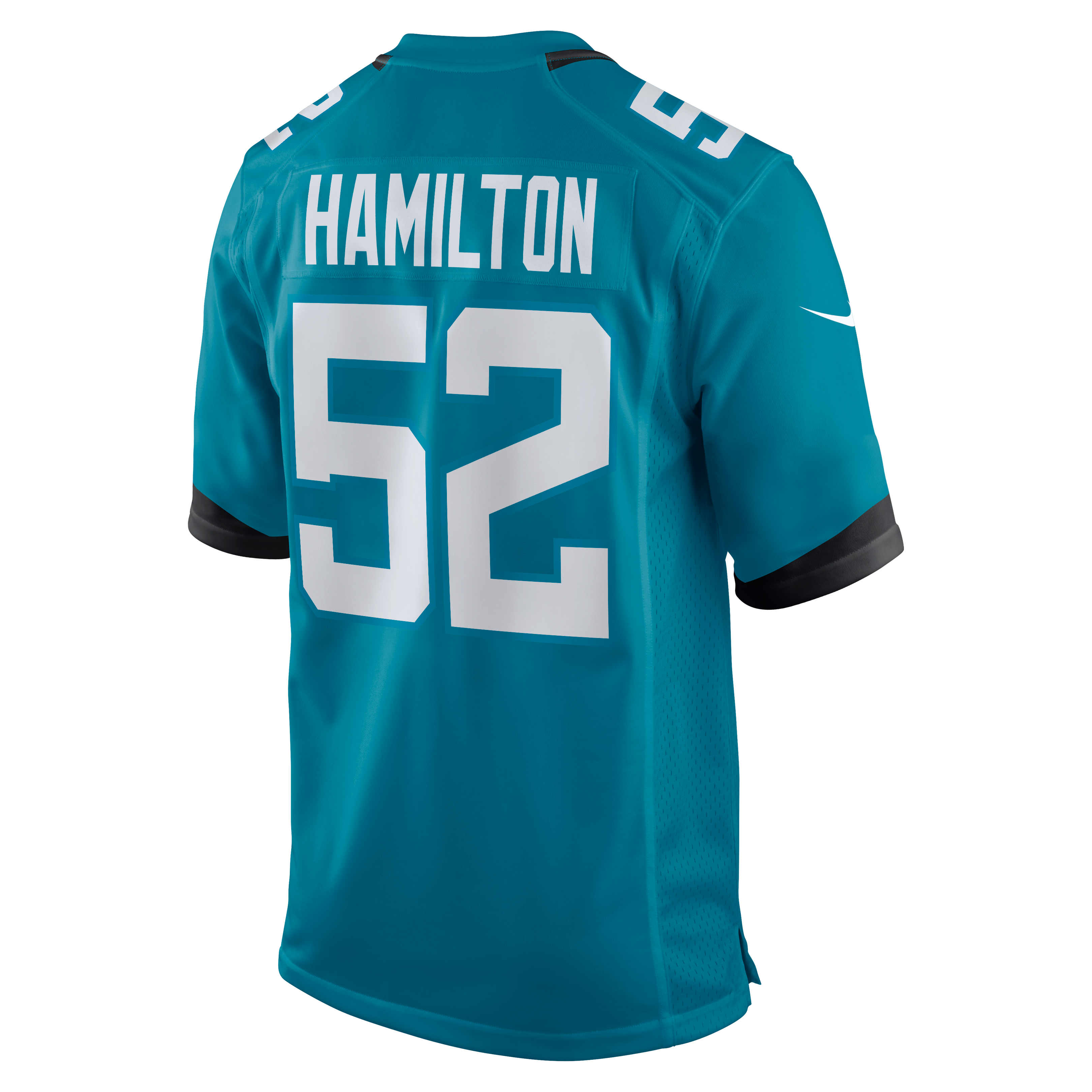DaVon Hamilton Jacksonville Jaguars Game Jersey Teal NFL Football Fan Wear