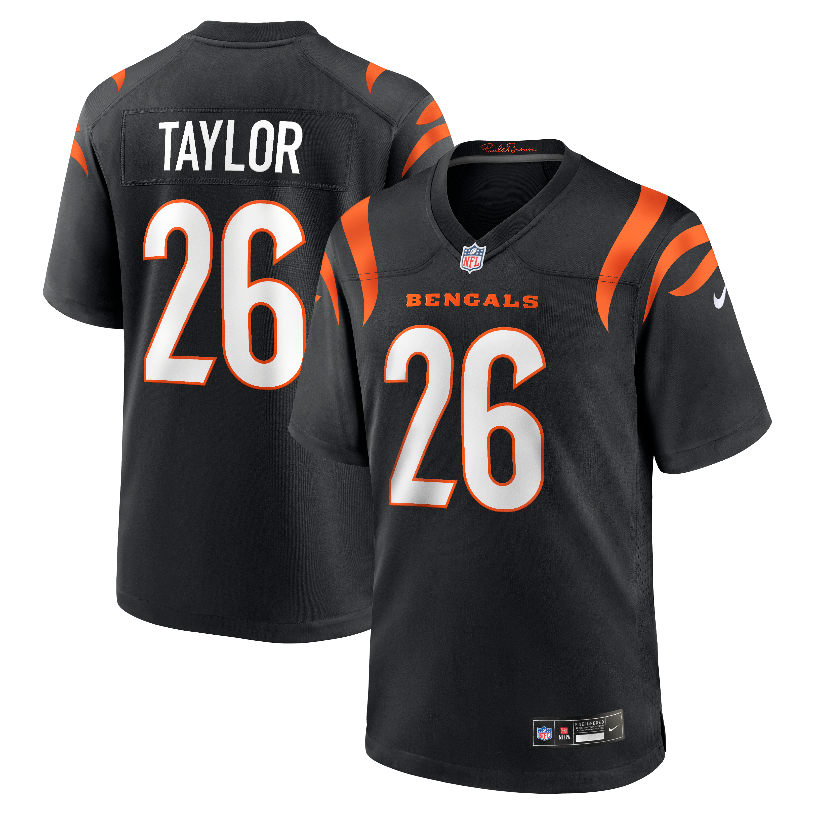 Ja'Sir Taylor Cincinnati Bengals Game Jersey Black NFL Football Fan Wear Ja'Sir Taylor