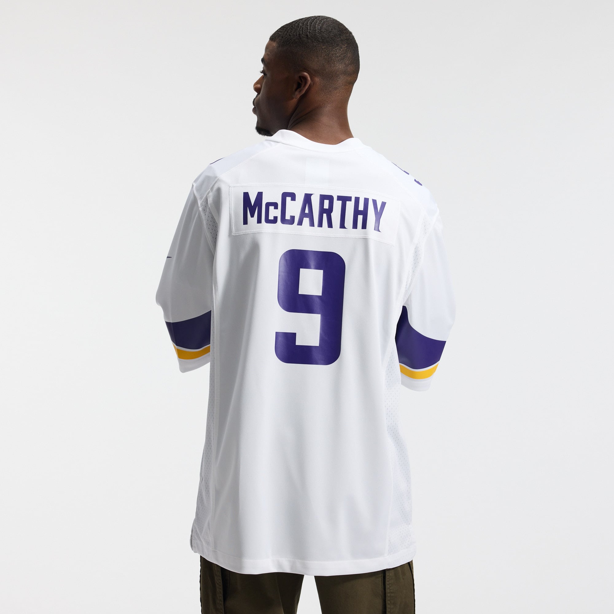 JJ McCarthy Minnesota Vikings Game Jersey White NFL Football Fan Wear