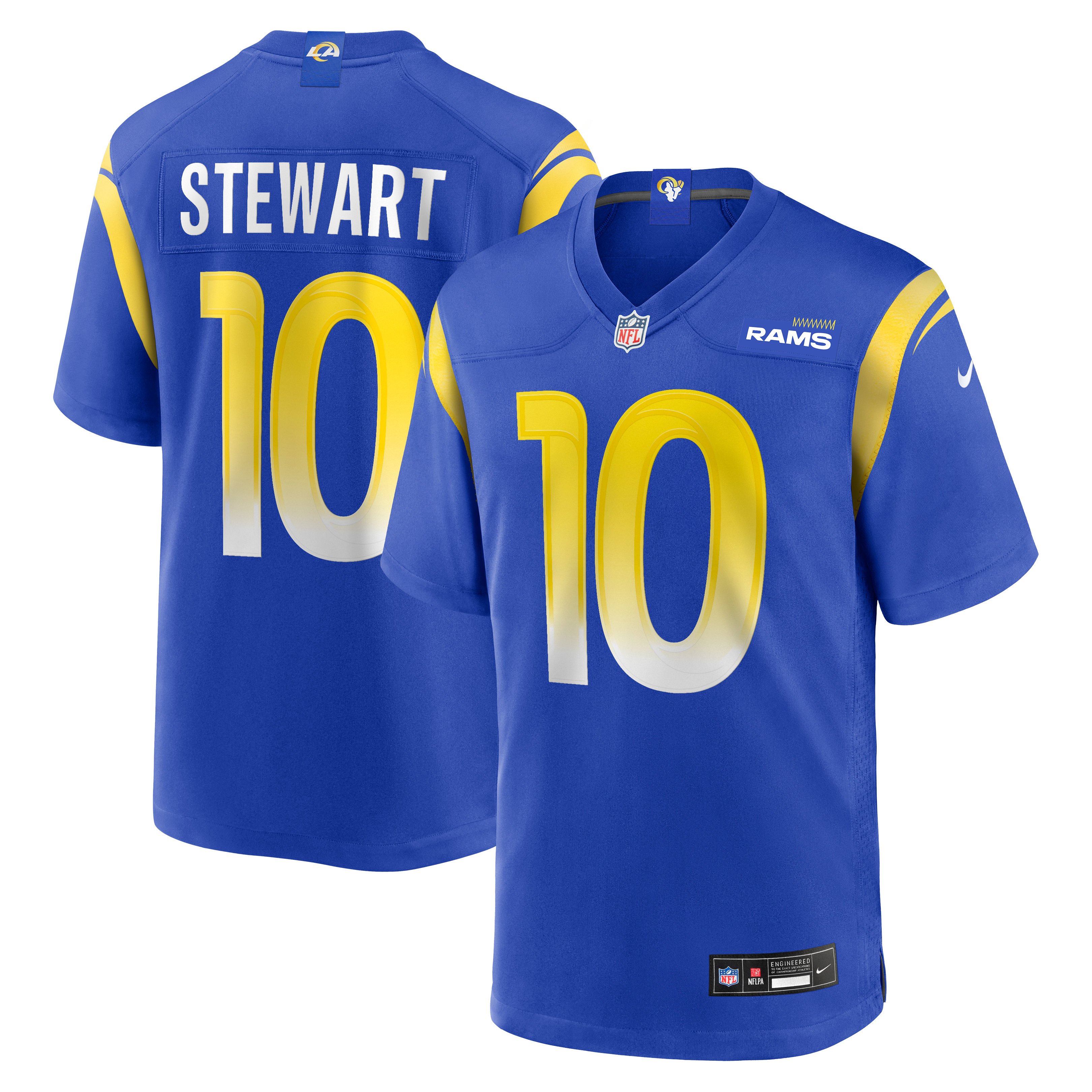 Josaiah Stewart Los Angeles Rams Game Jersey Royal NFL Football Fan Wear Josaiah Stewart