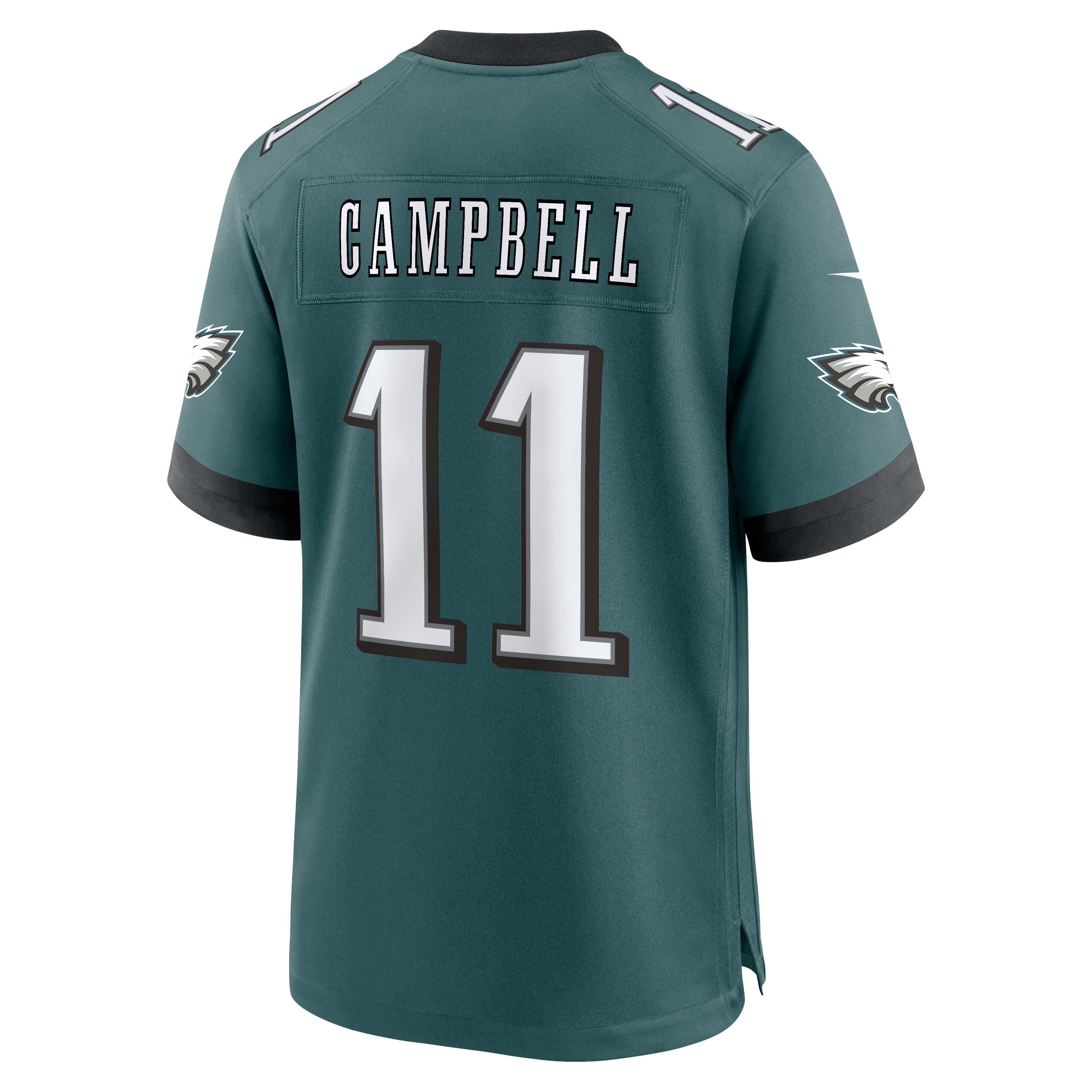 Jihaad Campbell Philadelphia Eagles Game Jersey Midnight NFL Football Fan Wear Jihaad Campbell