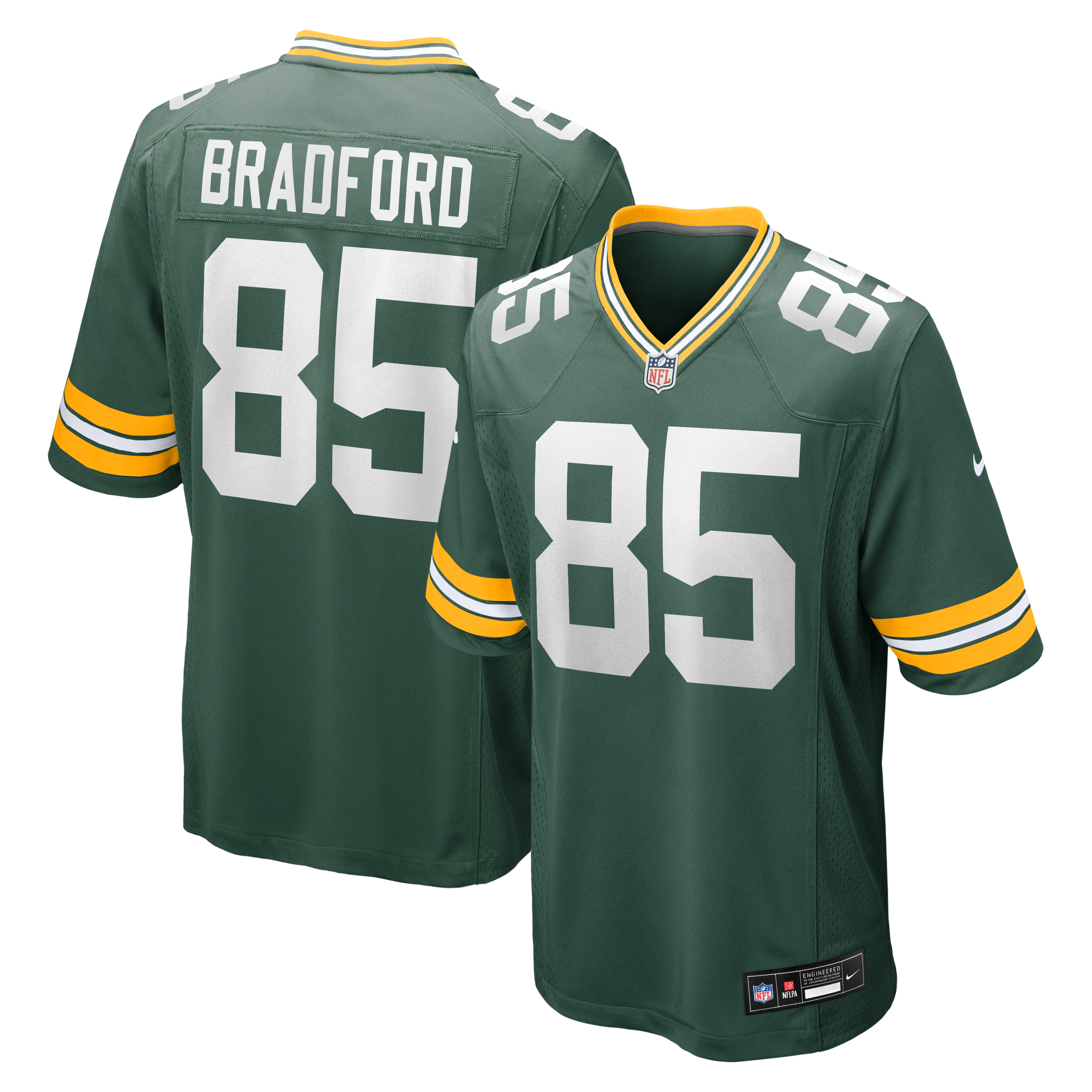 Corey Bradford Retired Green Bay Packers Player Jersey Green NFL Football Fan Wear