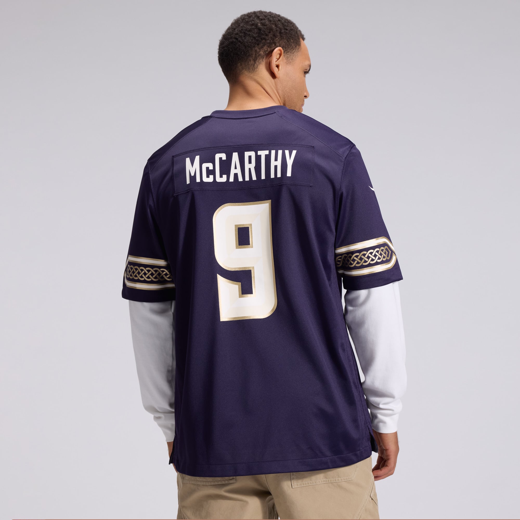 McCarthy Minnesota Vikings Game Jersey Purple NFL Football Fan Wear McCarthy
