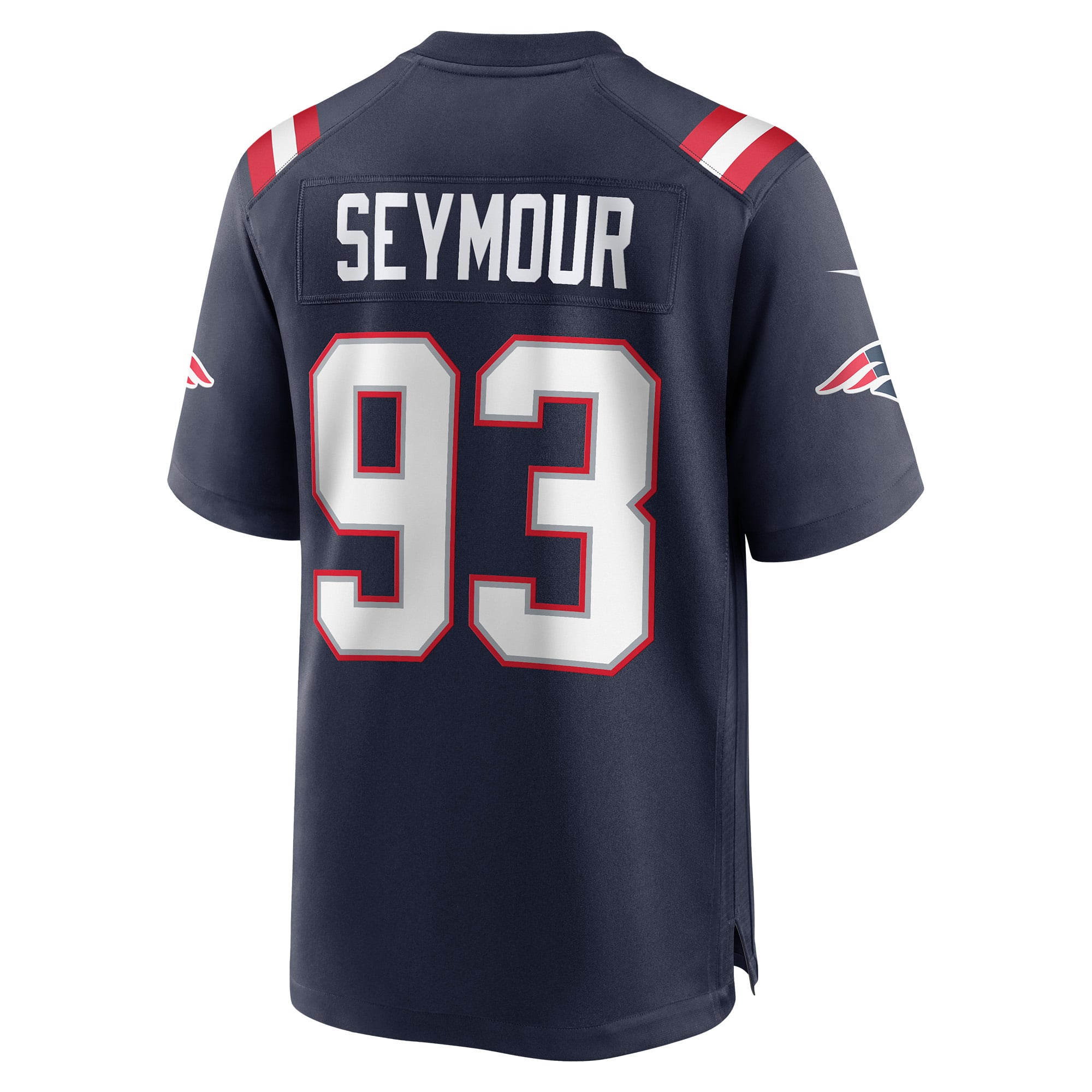 Richard Seymour Retired New England Patriots Game Jersey Navy NFL Football Fan Wear Richard Seymour Retired