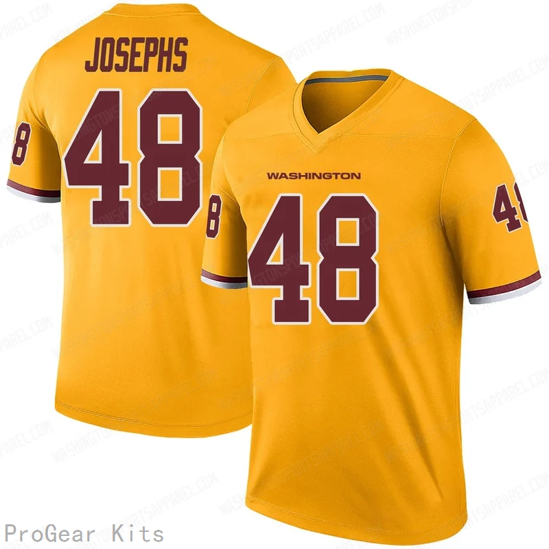 Joshua Josephs Rush Washington Commanders Jersey No.48 Gold NFL Football Fan Wear Joshua Josephs Rush