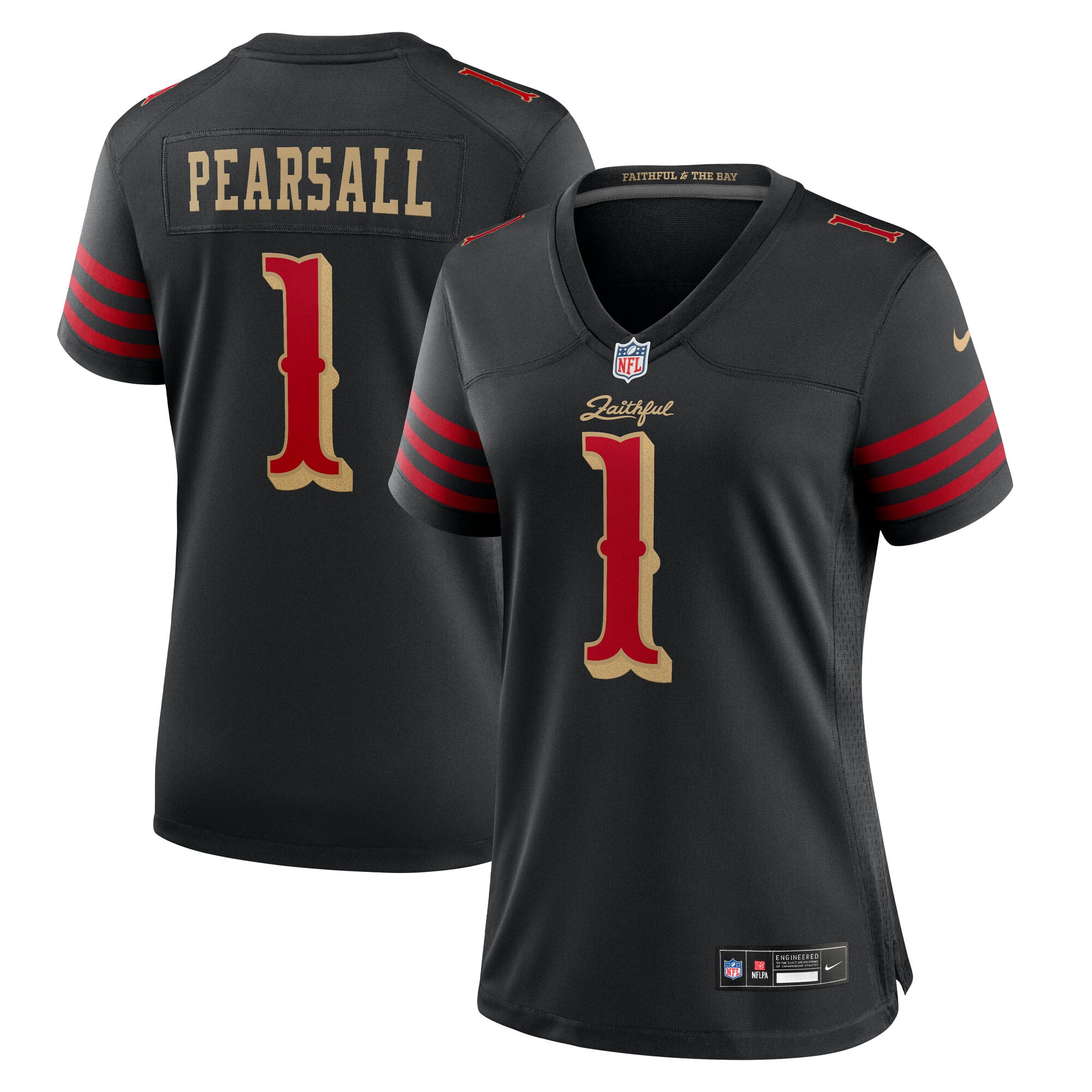 Ricky Pearsall San Francisco 49ers Game Jersey Black NFL Football Fan Wear