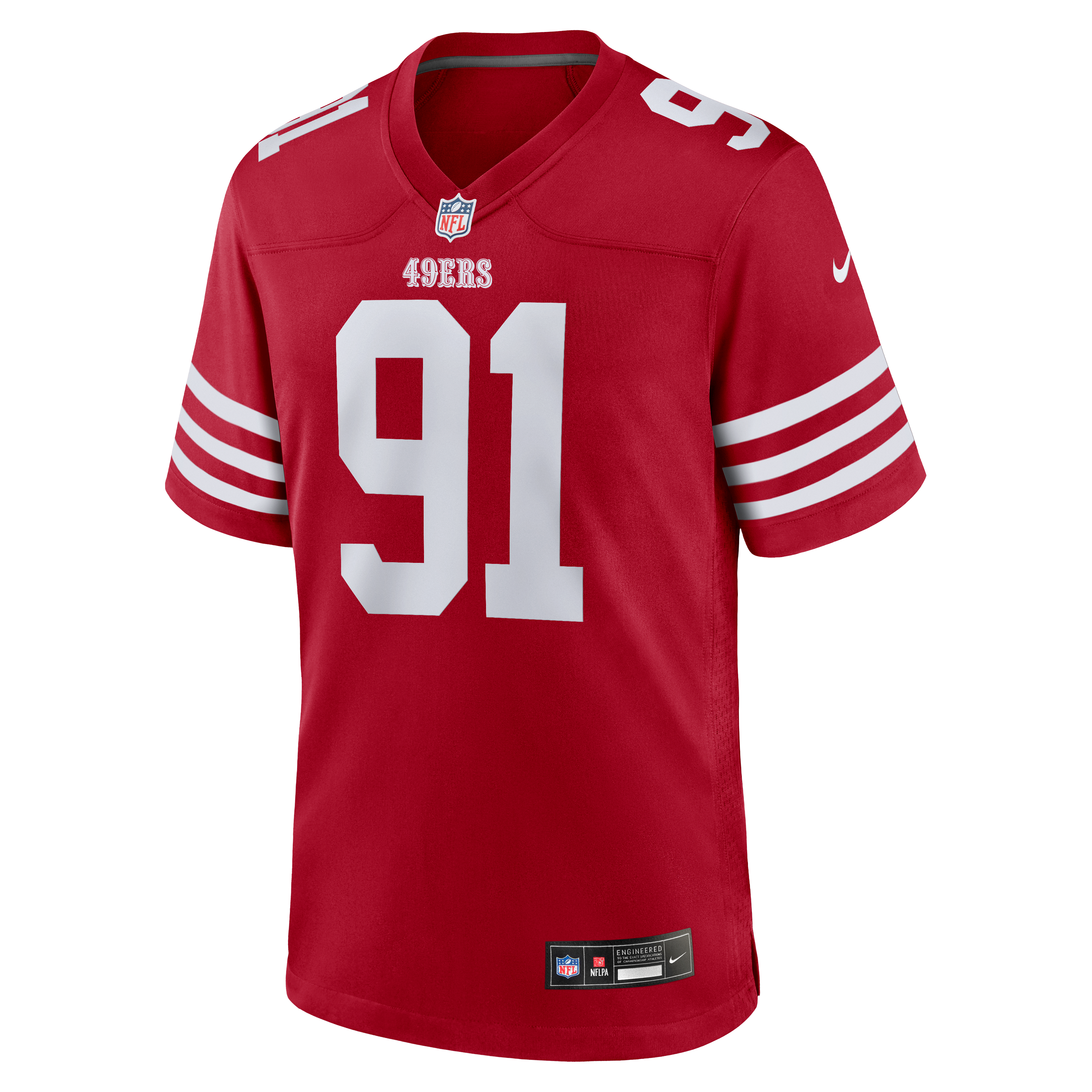 Sam Okuayinonu San Francisco 49ers Game Jersey Scarlet NFL Football Fan Wear