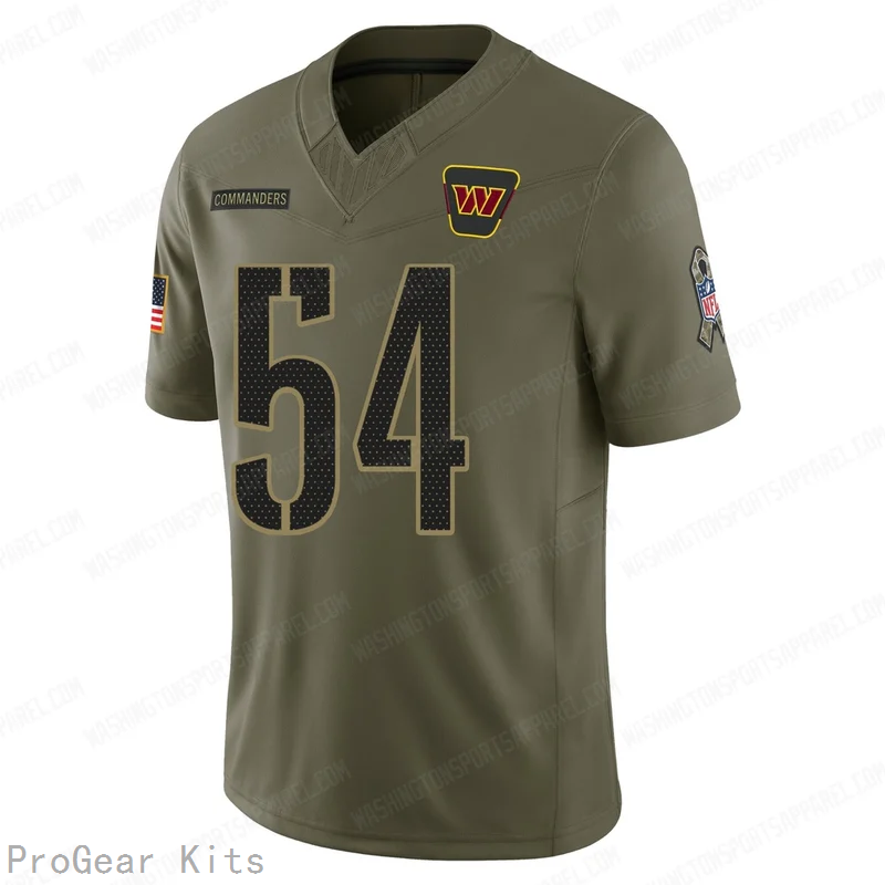 Leo Chenal Washington Commanders Jersey No.54 Olive NFL Football Fan Wear Leo Chenal