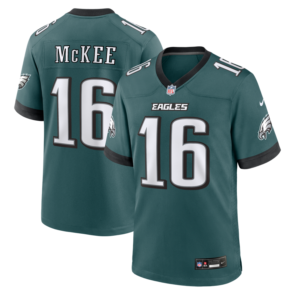 Tanner McKee Philadelphia Eagles Game Jersey Midnight NFL Football Fan Wear