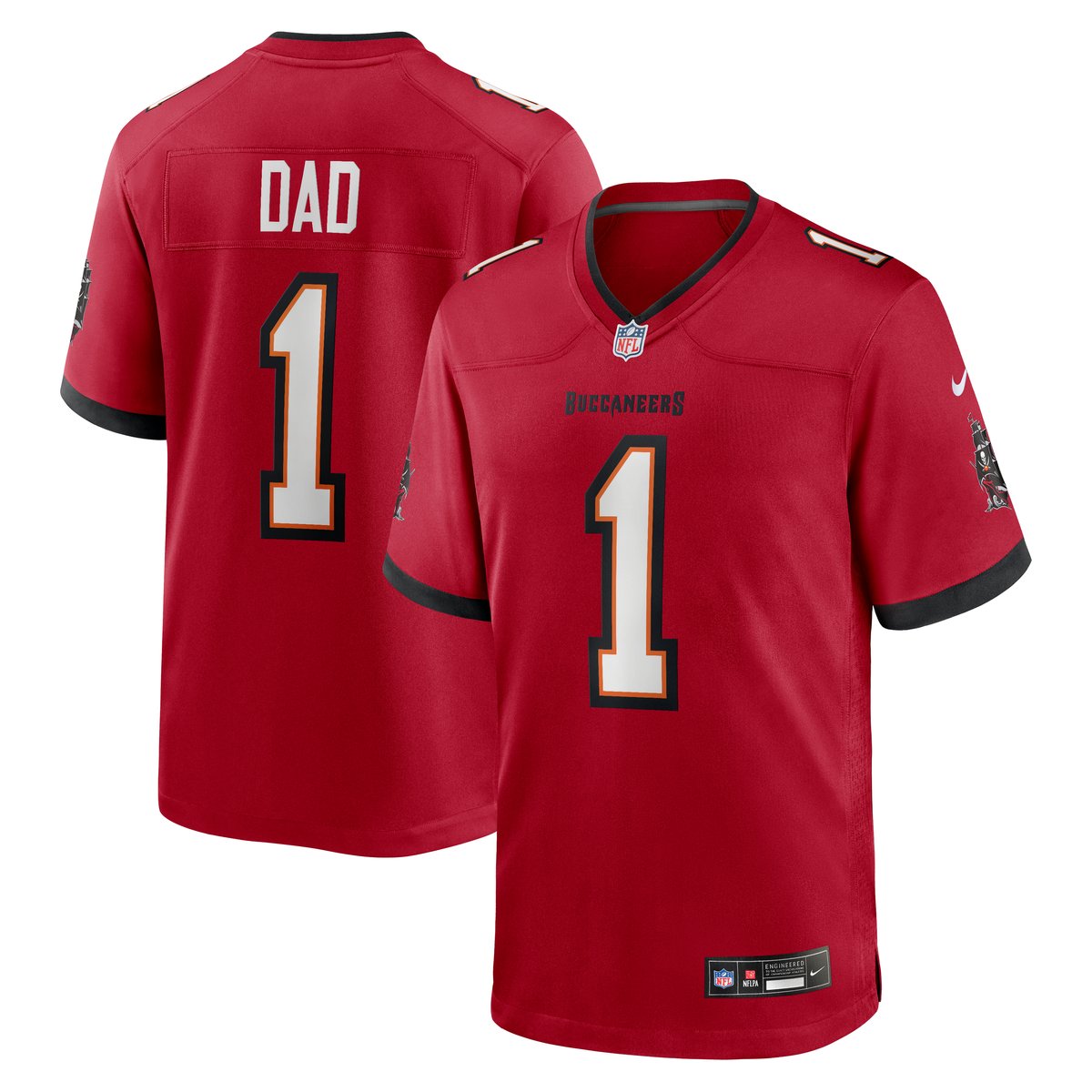 Tampa Bay Buccaneers Game Jersey No.1 Red NFL Football Fan Wear