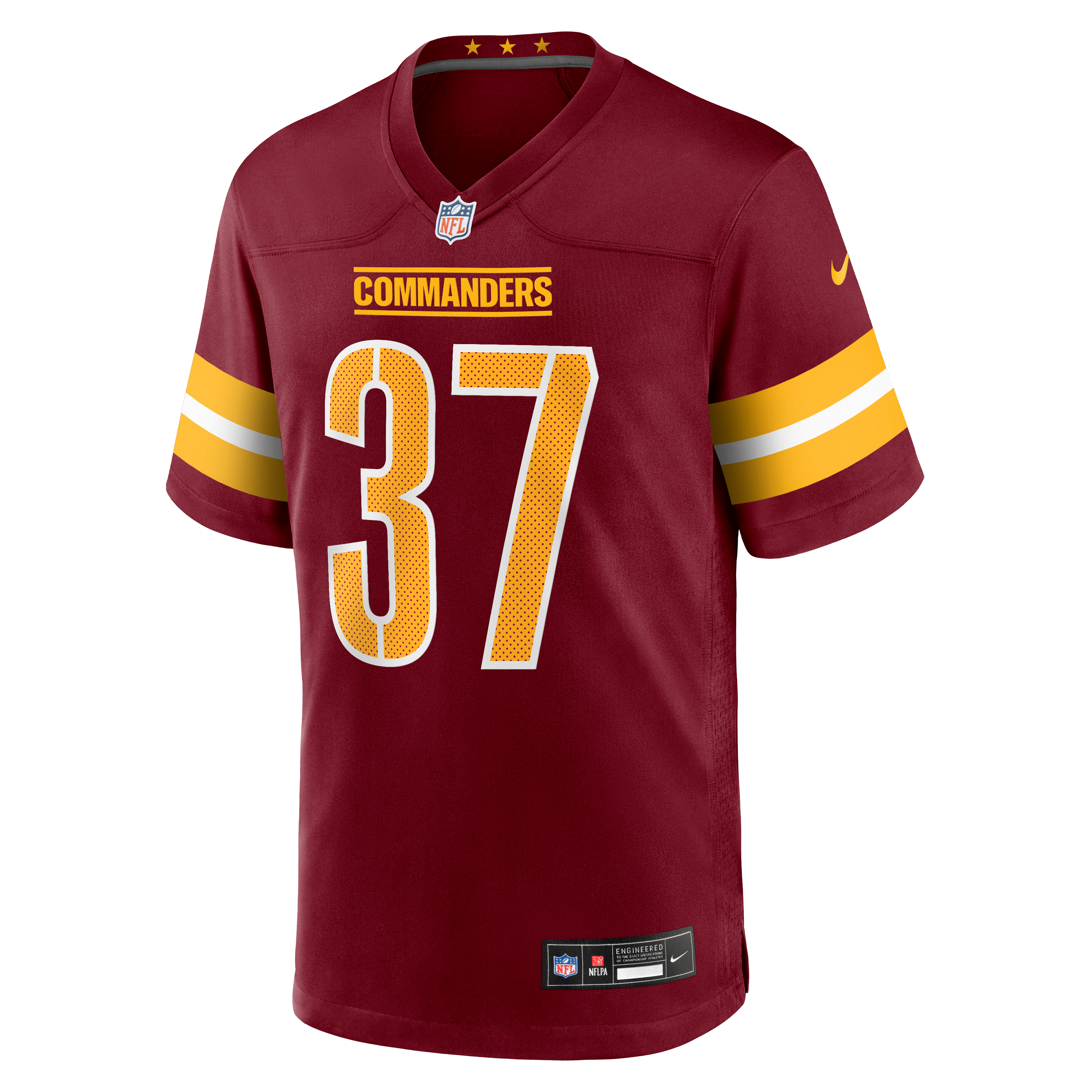 Car'lin Vigers Washington Commanders Game Jersey Burgundy NFL Football Fan Wear Car'lin Vigers