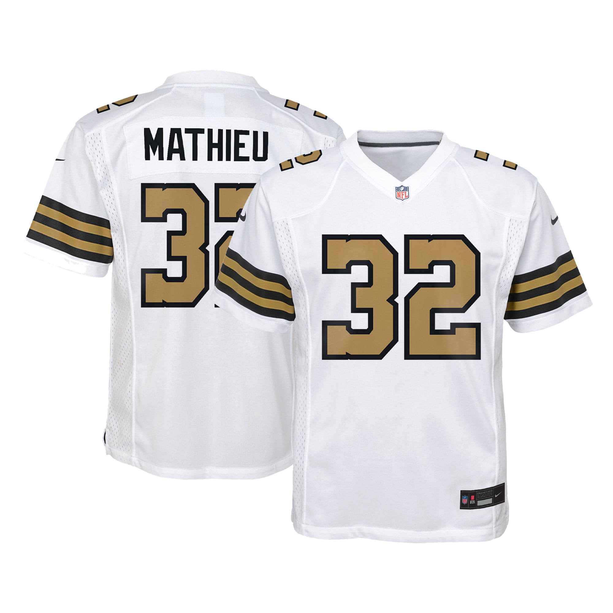 Tyrann Mathieu New Orleans Saints Game Jersey White NFL Football Fan Wear
