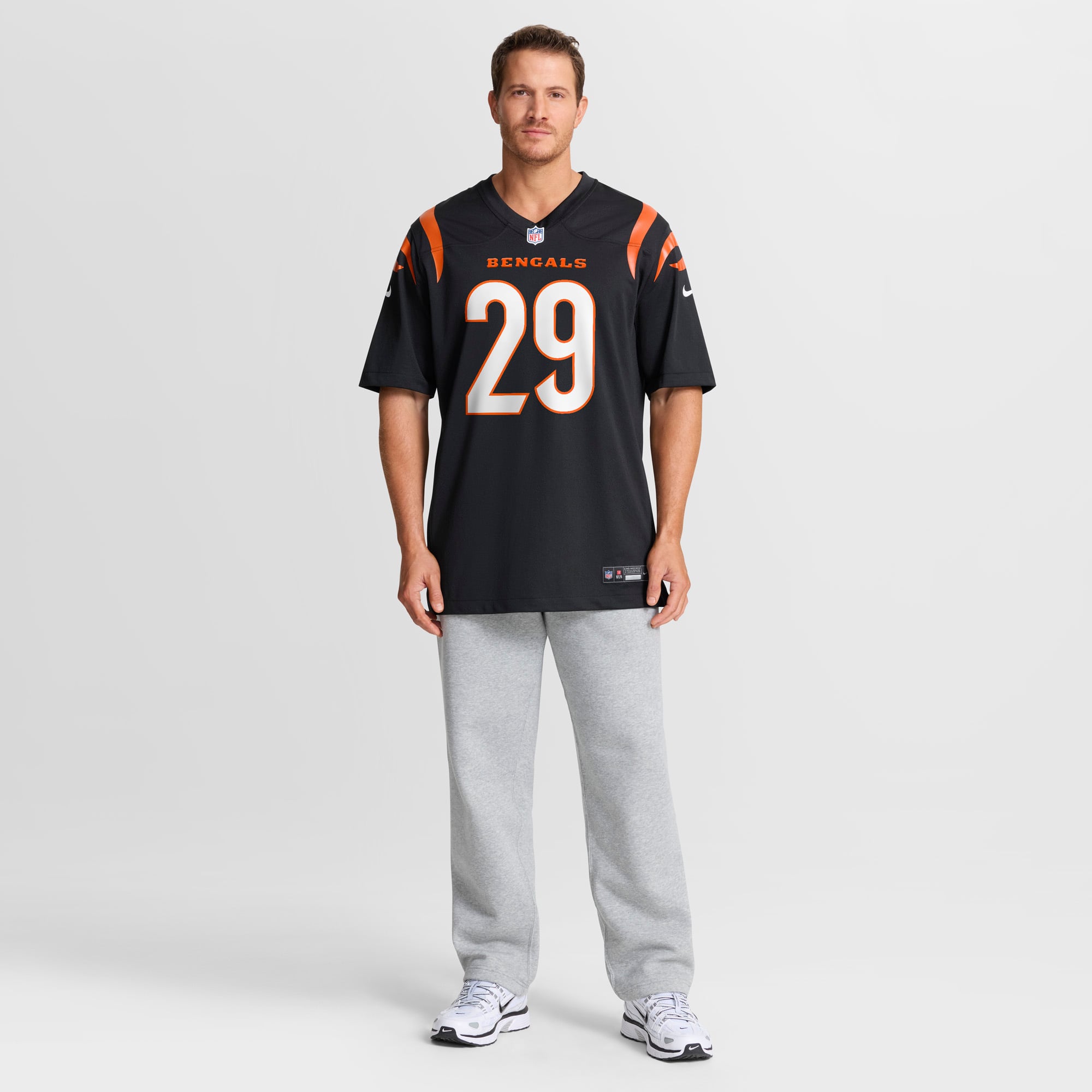 Kyle Dugger Cincinnati Bengals Game Jersey Black NFL Football Fan Wear
