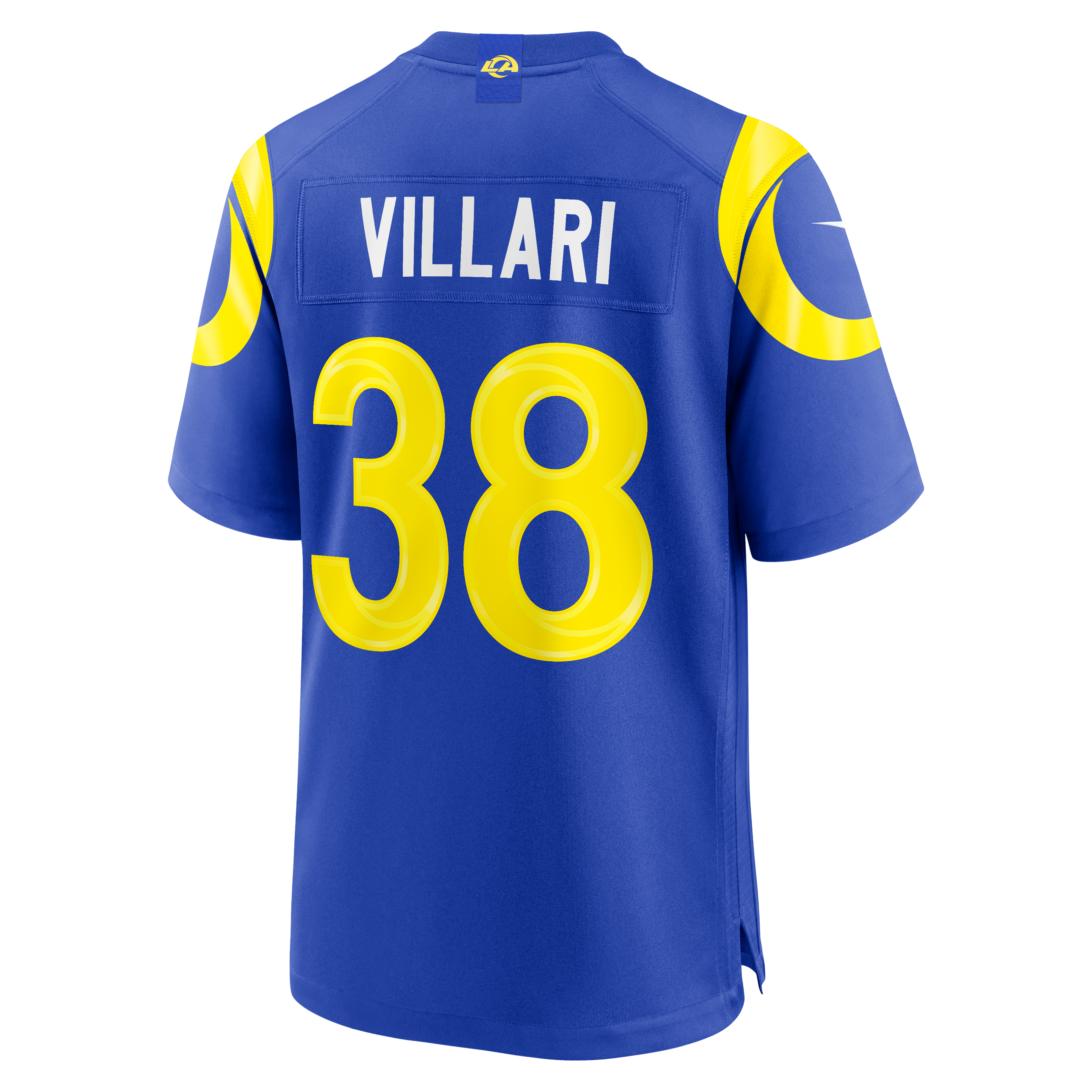 Dan Villari Los Angeles Rams Game Jersey Royal NFL Football Fan Wear Dan Villari