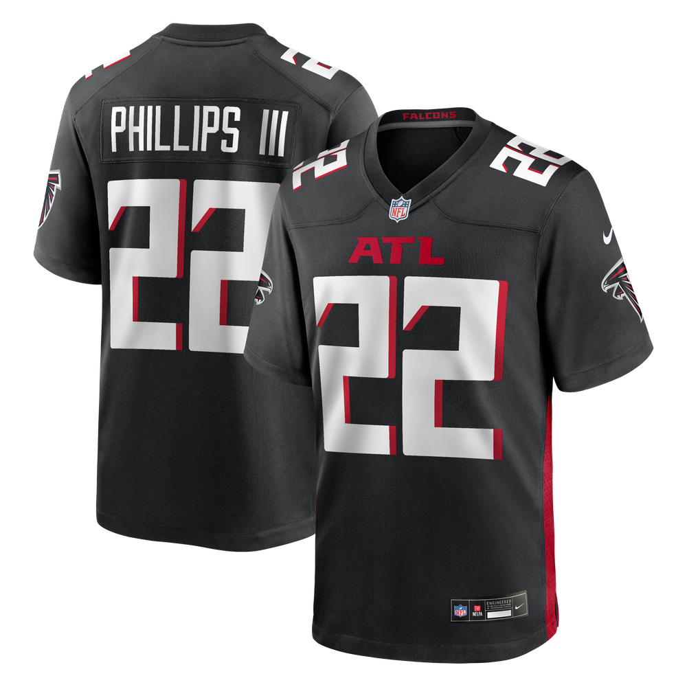 Clark Phillips Atlanta Falcons Game Jersey Black NFL Football Fan Wear Clark Phillips
