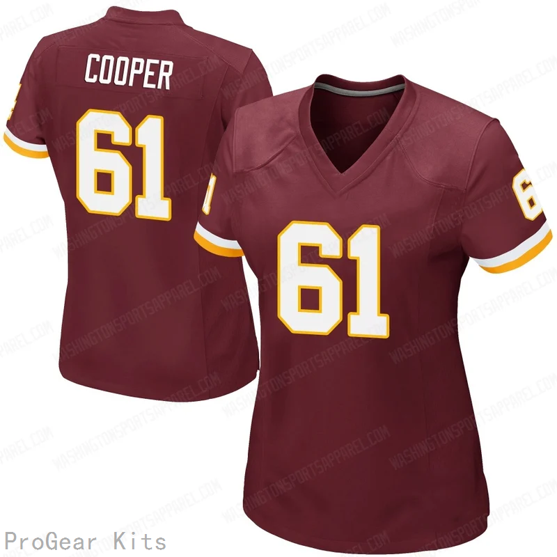 Tyler Cooper Washington Commanders Game Jersey No.61 Burgundy NFL Football Fan Wear