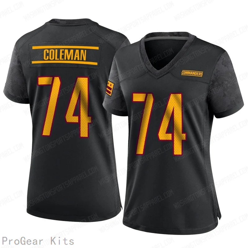 Brandon Coleman Washington Commanders Alternate Jersey No.74 Black NFL Football Fan Wear