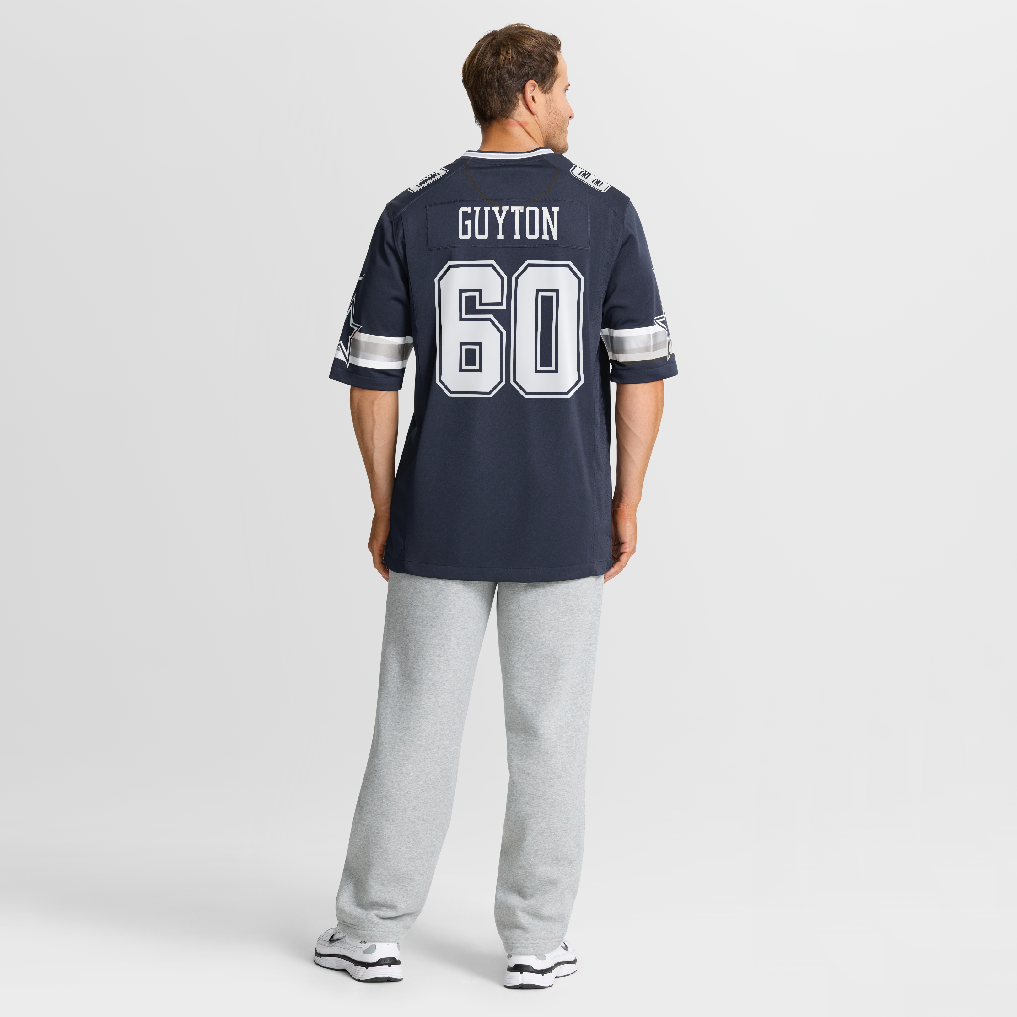 Tyler Guyton Dallas Cowboys Game Jersey Navy NFL Football Fan Wear Tyler Guyton
