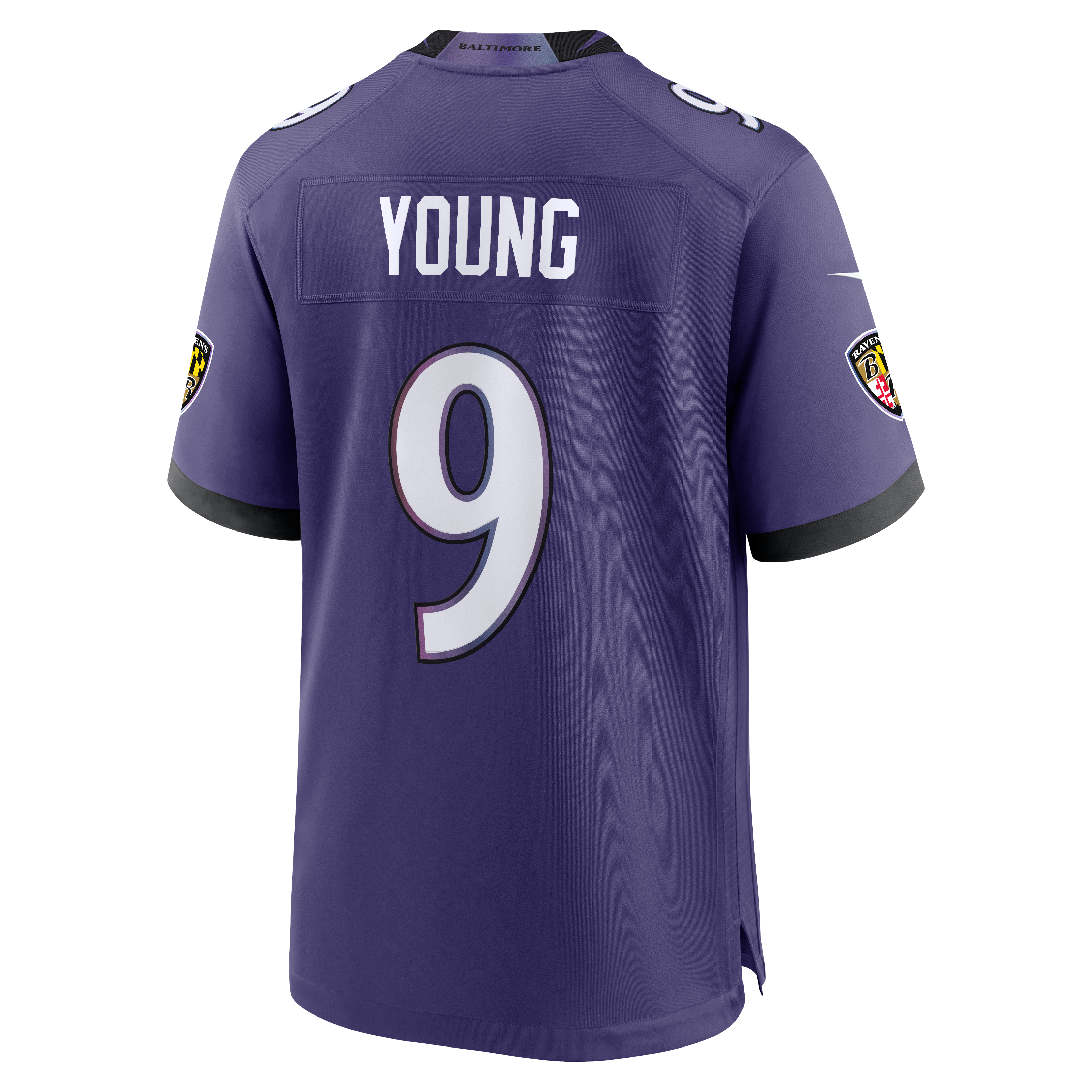 Zion Young Baltimore Ravens Game Jersey Purple NFL Football Fan Wear Zion Young