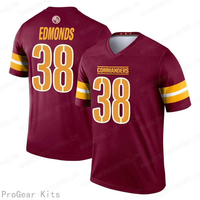 Chase Edmonds Washington Commanders Legend Jersey No.38 Burgundy NFL Football Fan Wear Chase Edmonds