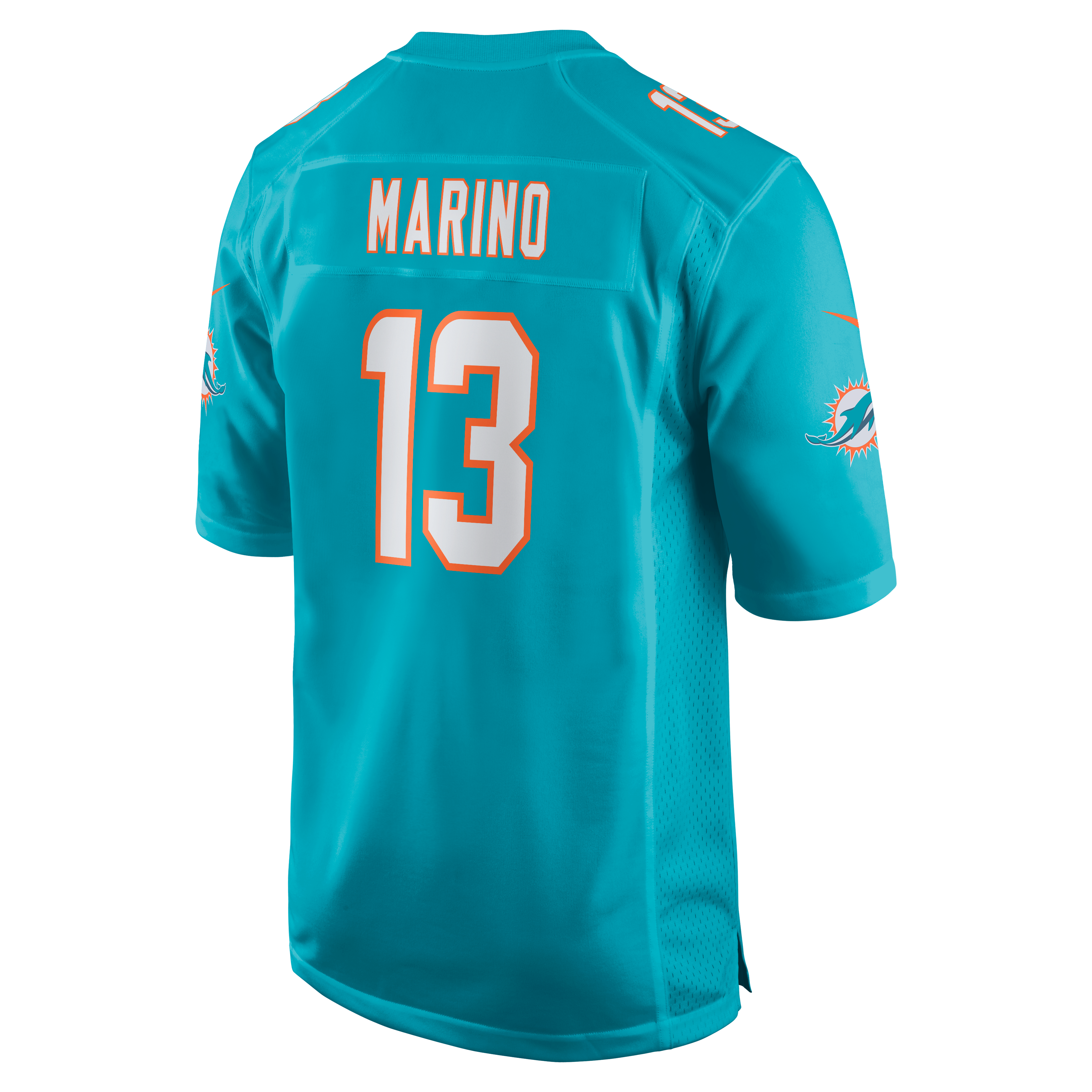 Retired Dan Marino Miami Dolphins Player Jersey Aqua NFL Football Fan Wear