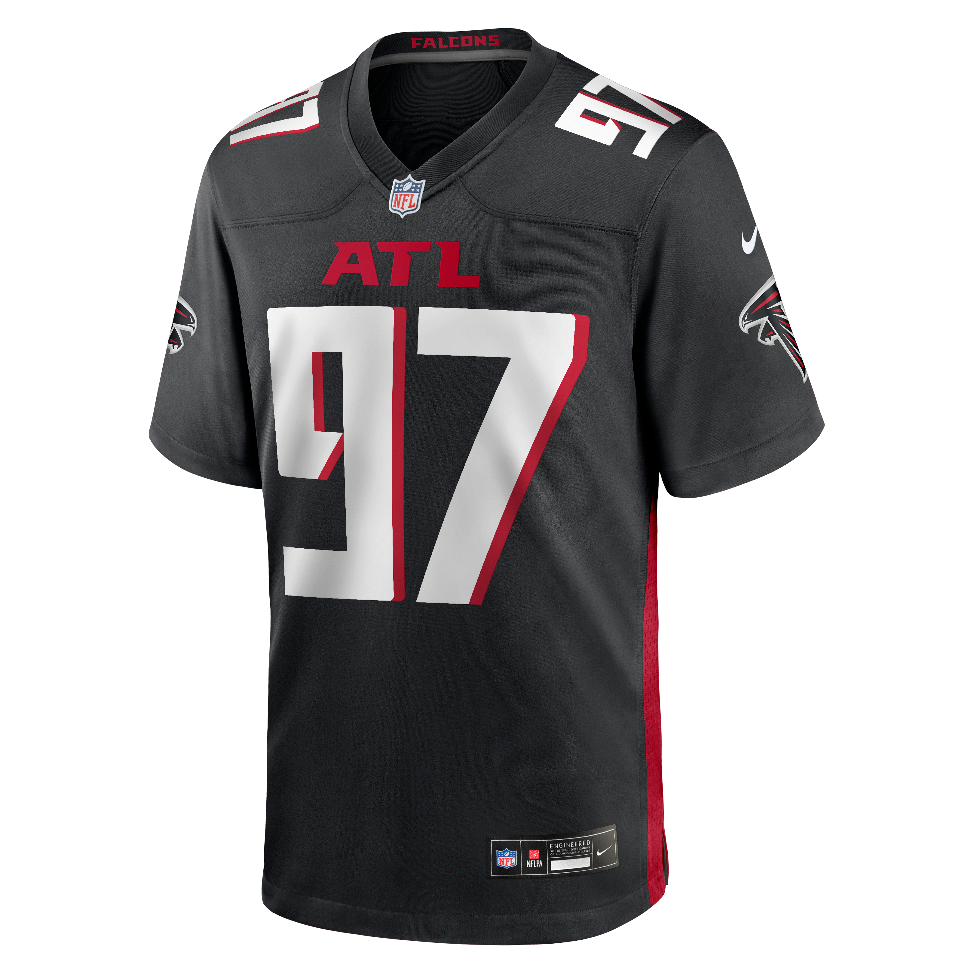 Grady Jarrett Atlanta Falcons Player Jersey Black NFL Football Fan Wear Grady Jarrett