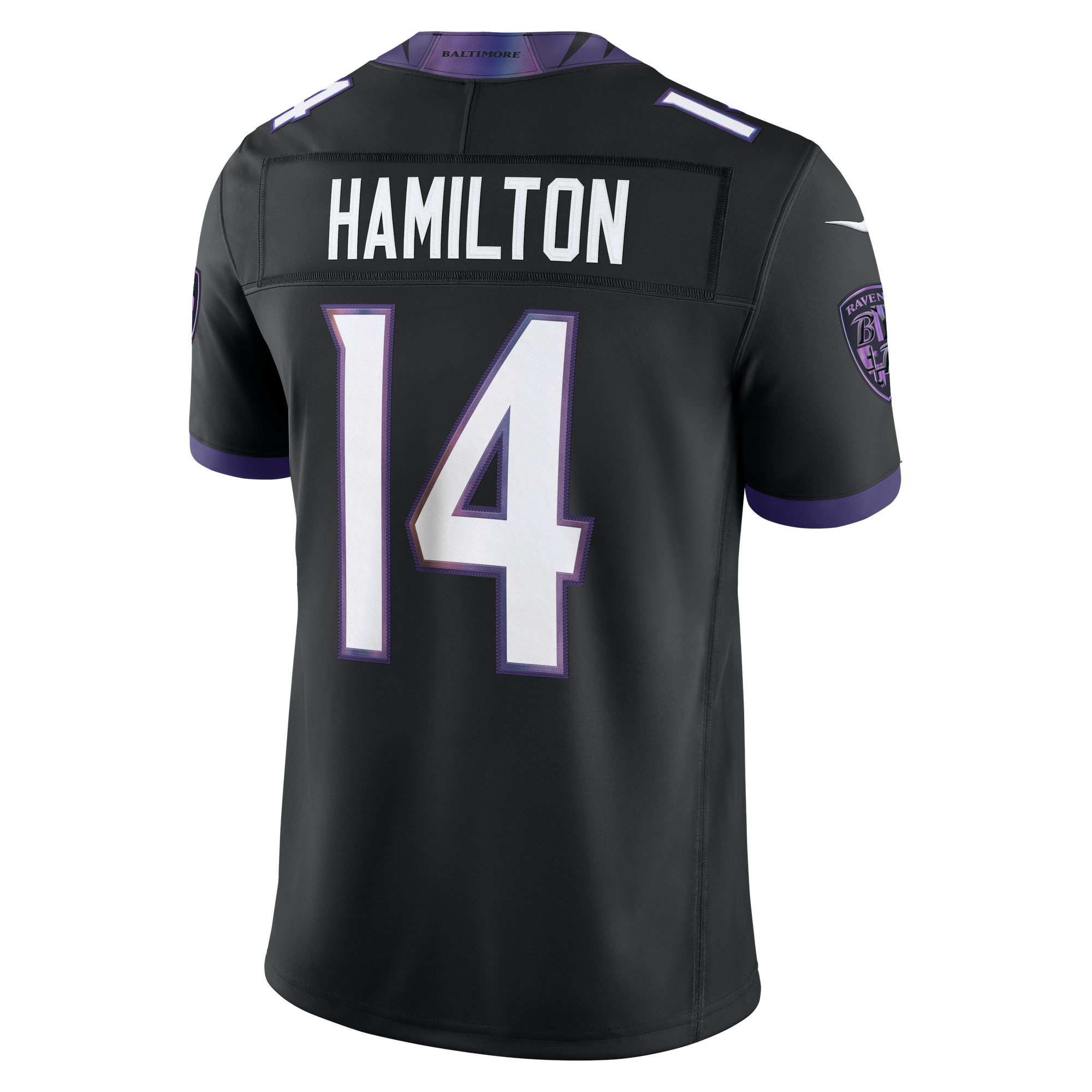 Kyle Hamilton Baltimore Ravens Alternate Jersey Black NFL Football Fan Wear Kyle Hamilton