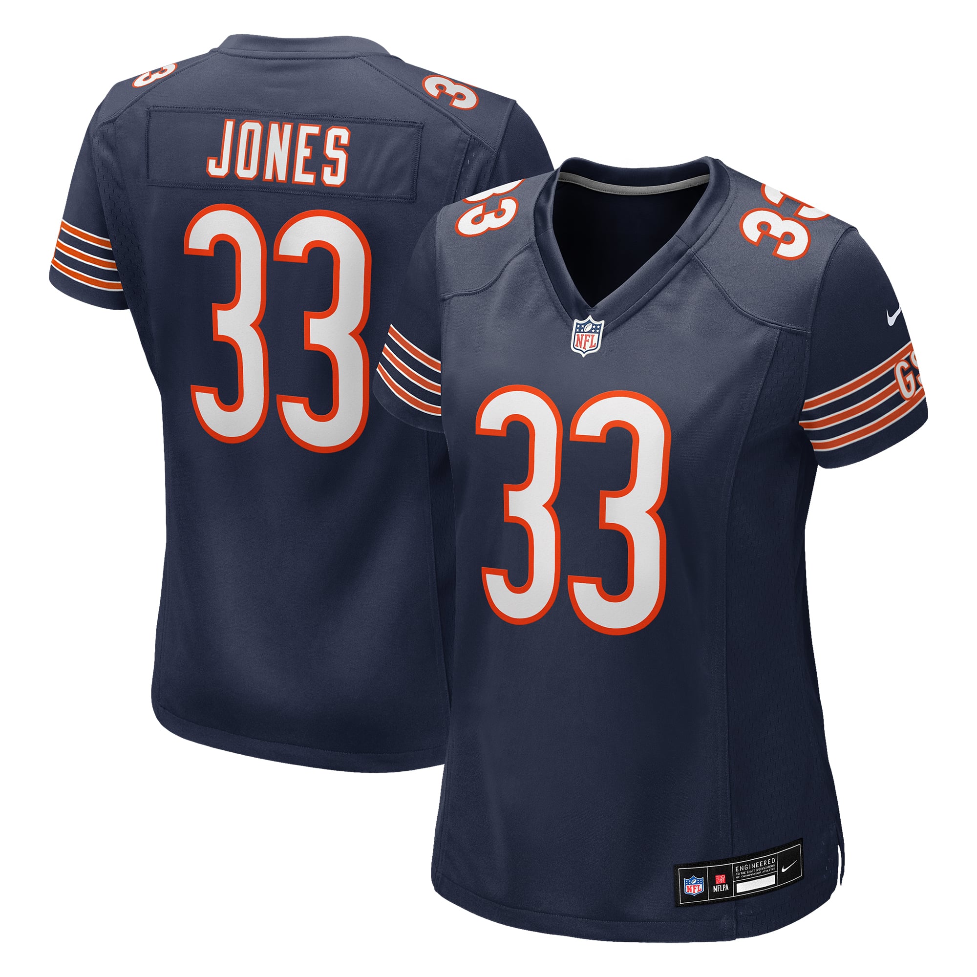 Jaylon Jones Chicago Bears Game Jersey Navy NFL Football Fan Wear