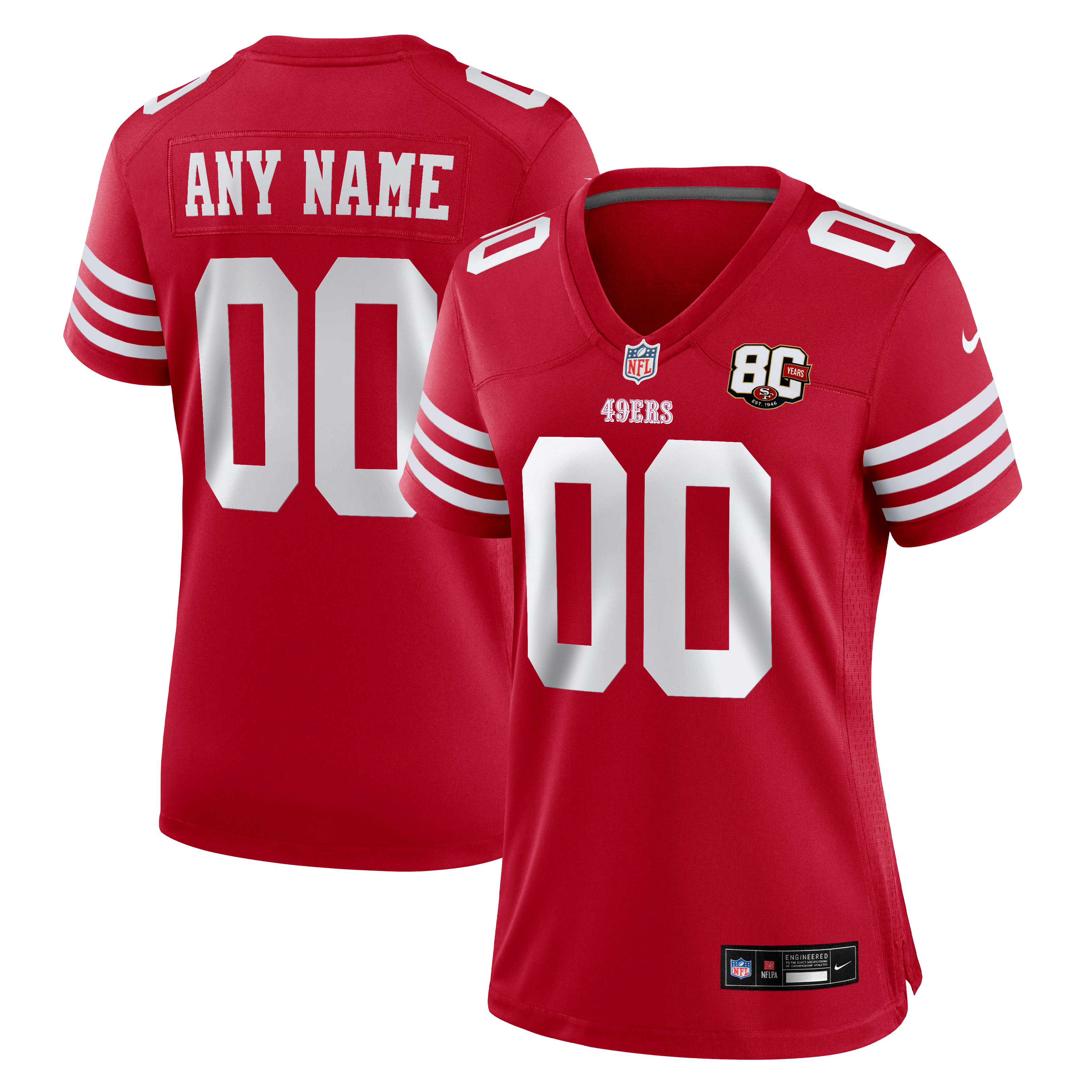 San Francisco 49ers Player Jersey White NFL Football Fan Wear Custom Number