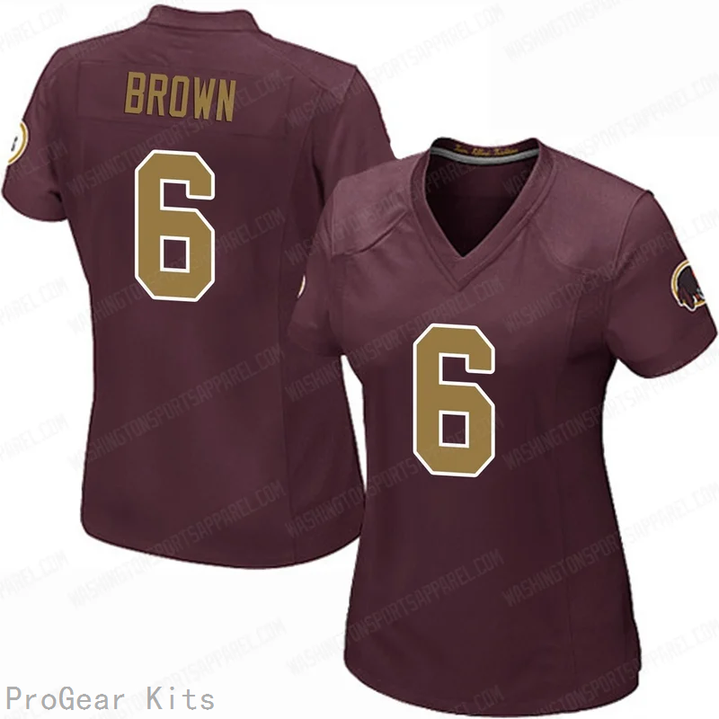 Dyami Washington Commanders Jersey No.6 Brown NFL Football Fan Wear