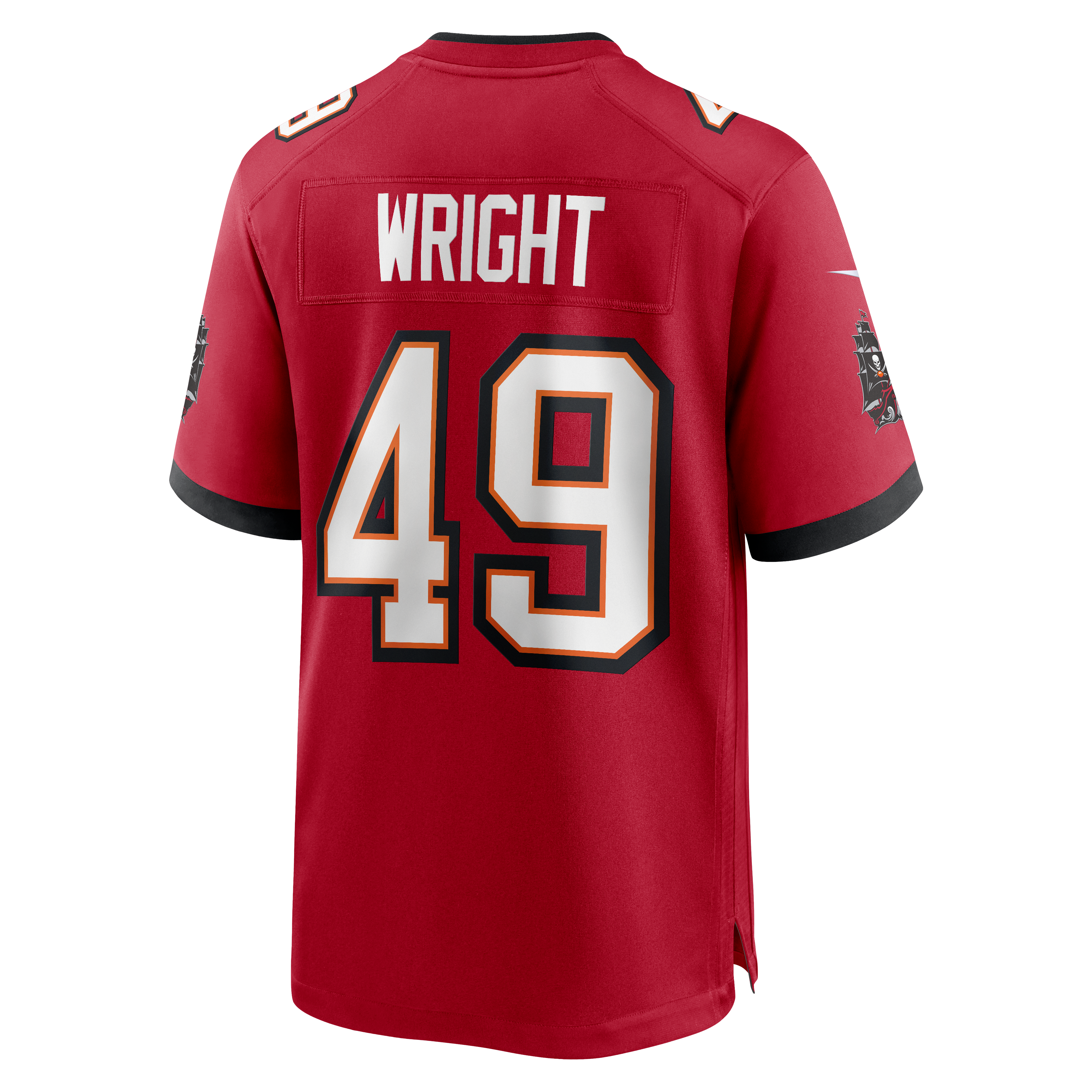 Owen Wright Tampa Bay Buccaneers Game Jersey Red NFL Football Fan Wear
