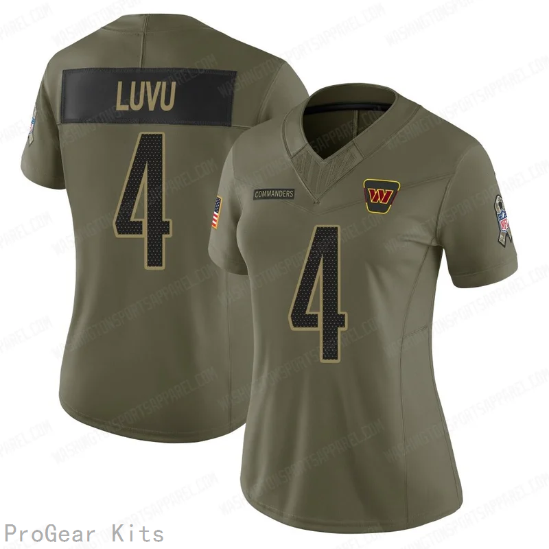 Frankie Luvu Washington Commanders Jersey No.4 Olive NFL Football Fan Wear