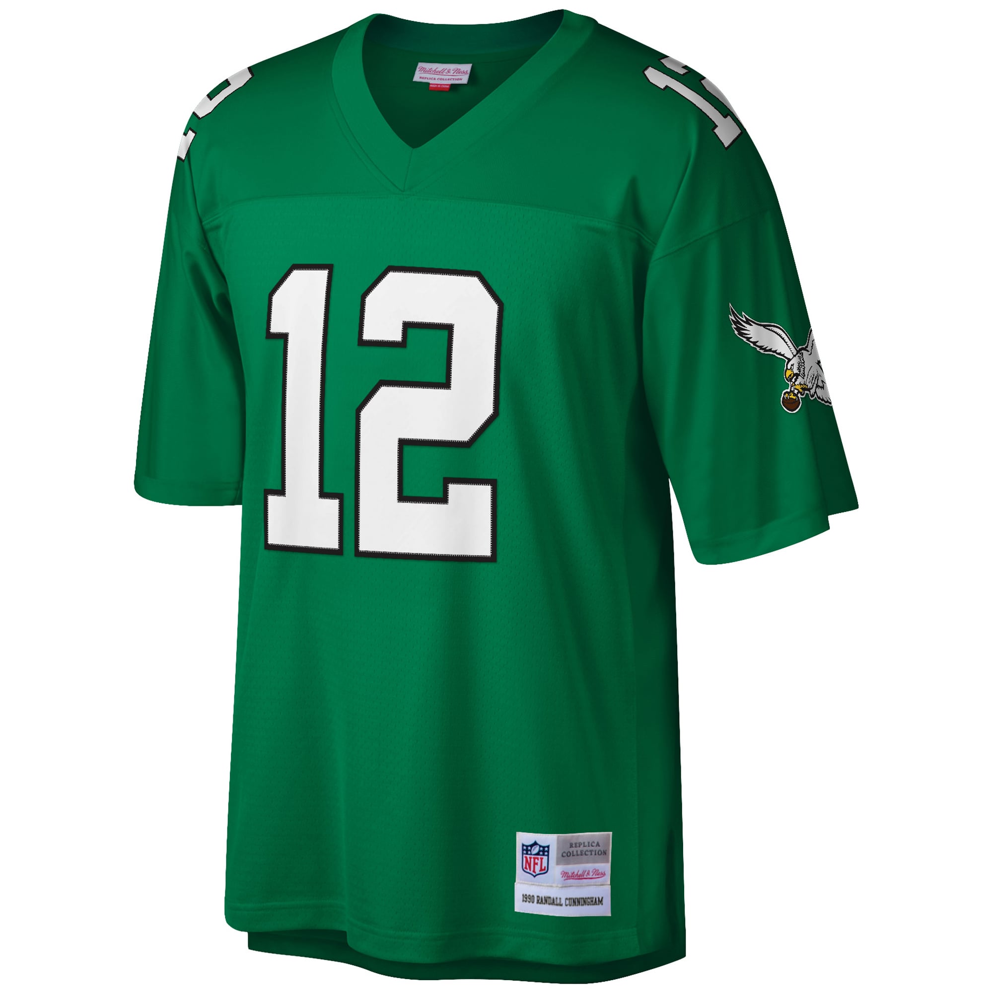 Randall Cunningham Mitchell Philadelphia Eagles Replica Jersey Kelly Green NFL Football Fan Wear
