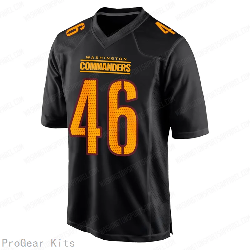 Anthony Firkser Carbon Washington Commanders Game Jersey No.46 Black NFL Football Fan Wear