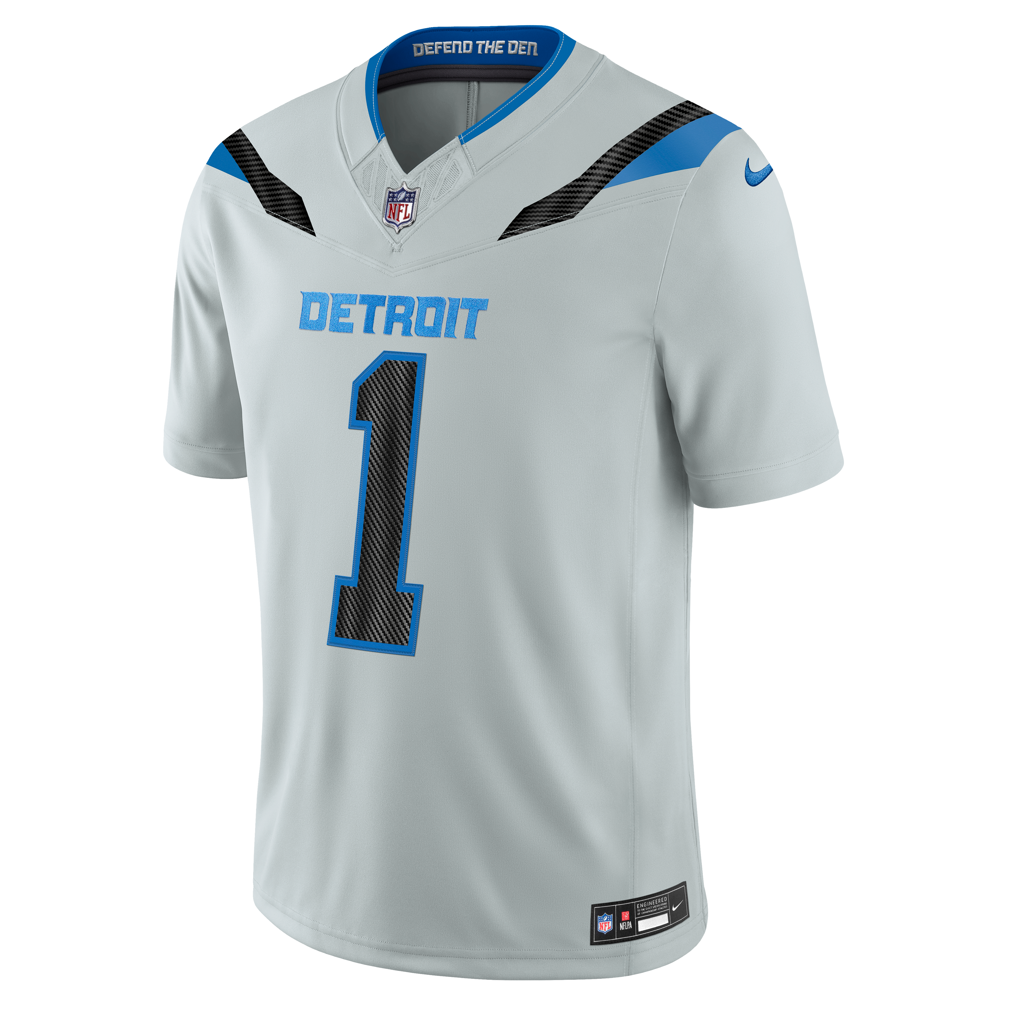 Jameson Williams Detroit Lions Limited Jersey Silver NFL Football Fan Wear