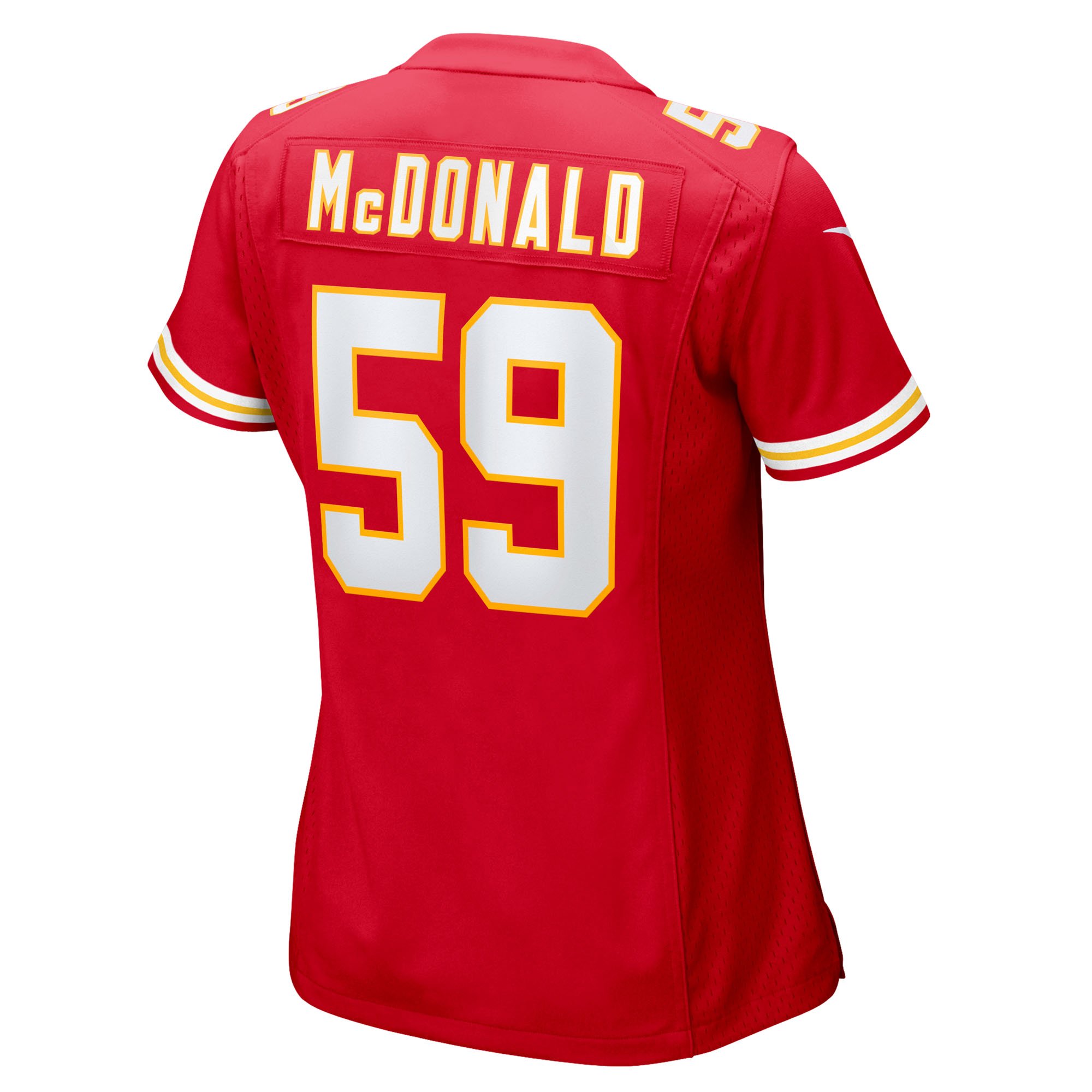 Cooper McDonald Kansas City Chiefs Game Jersey Red NFL Football Fan Wear