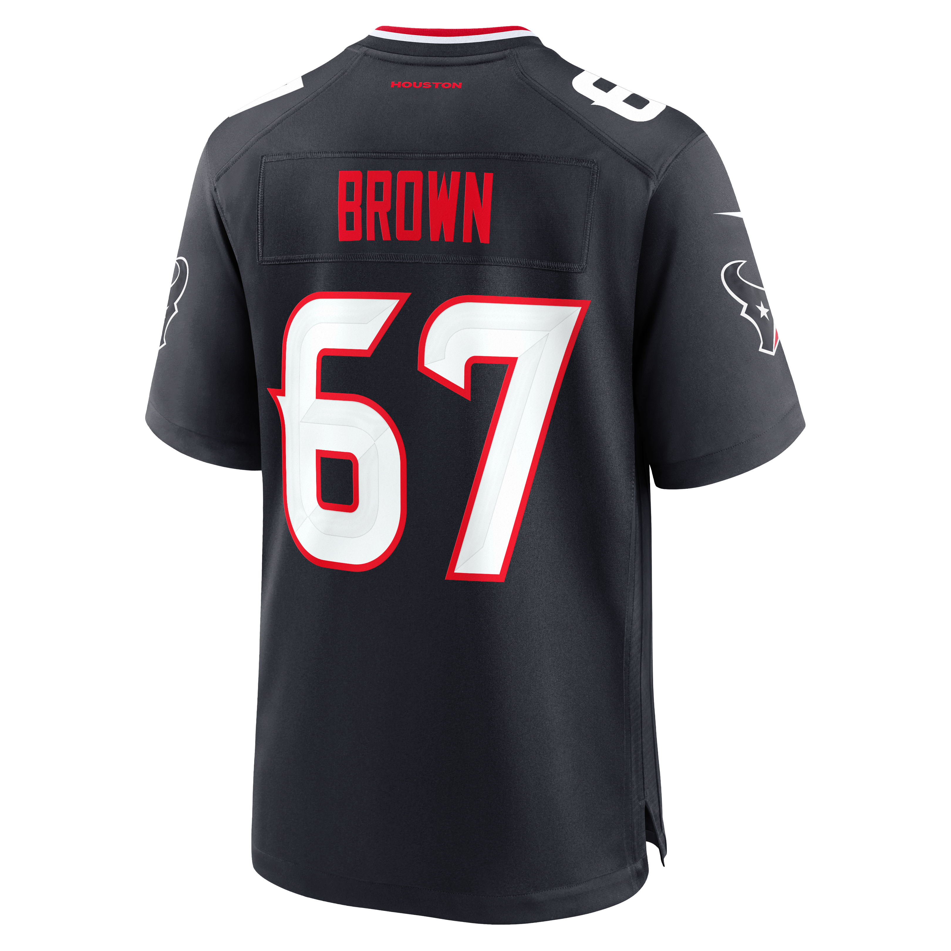 Evan Brown Houston Texans Game Jersey Brown NFL Football Fan Wear Evan Brown