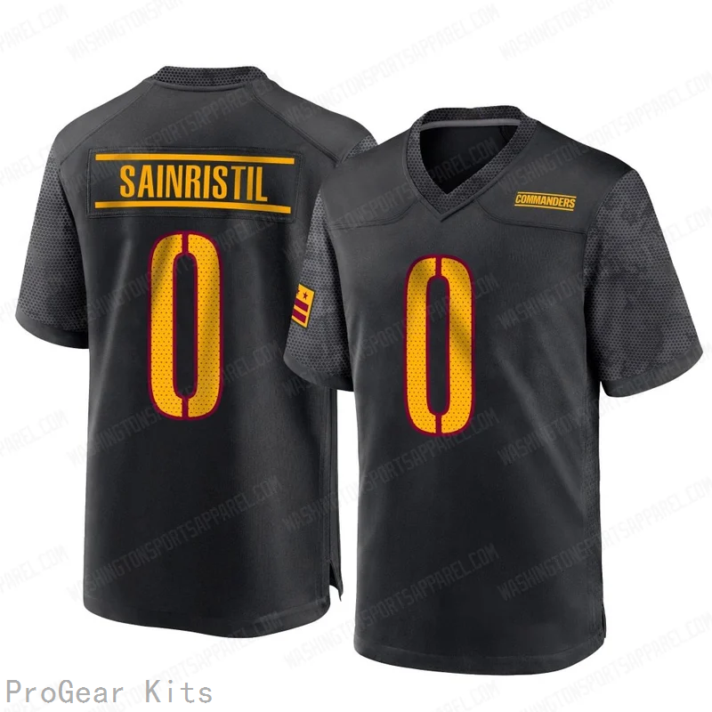 Mike Sainristil Washington Commanders Alternate Jersey No.0 Black NFL Football Fan Wear