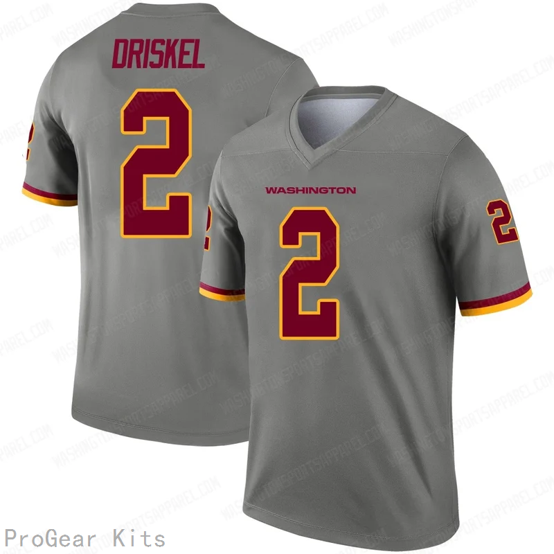 Jeff Driskel Inverted Washington Commanders Legend Jersey No.2 Gray NFL Football Fan Wear