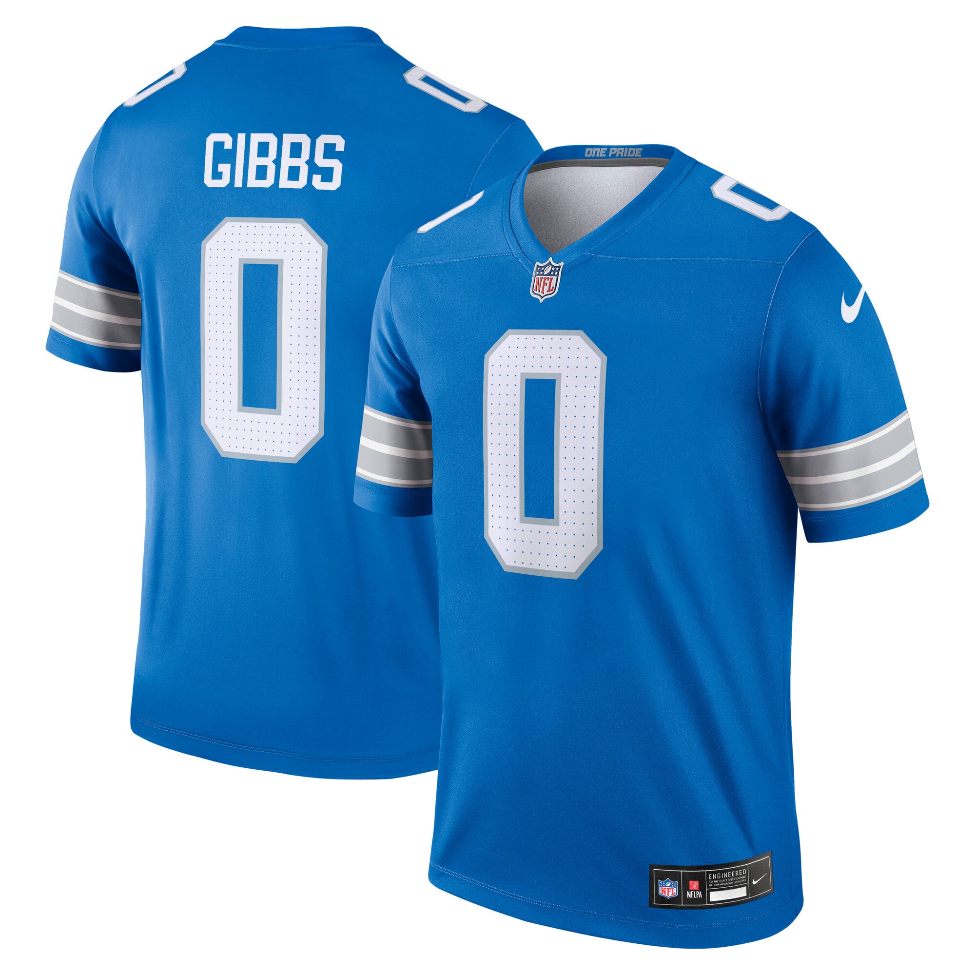Jahmyr Gibbs Performance Detroit Lions Player Jersey Blue NFL Football Fan Wear Jahmyr Gibbs Performance